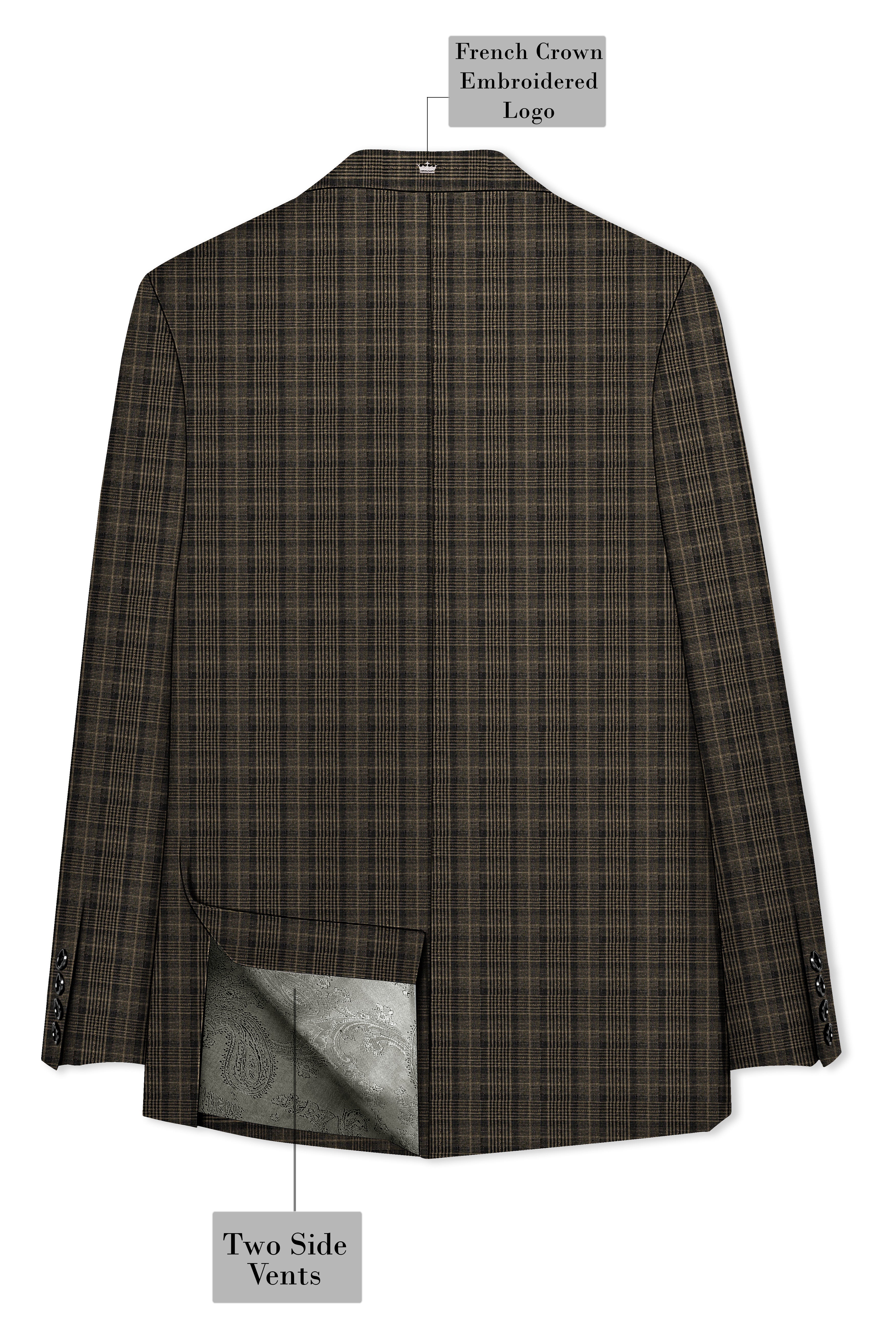 Walnut Plaid Double Breasted Suit
