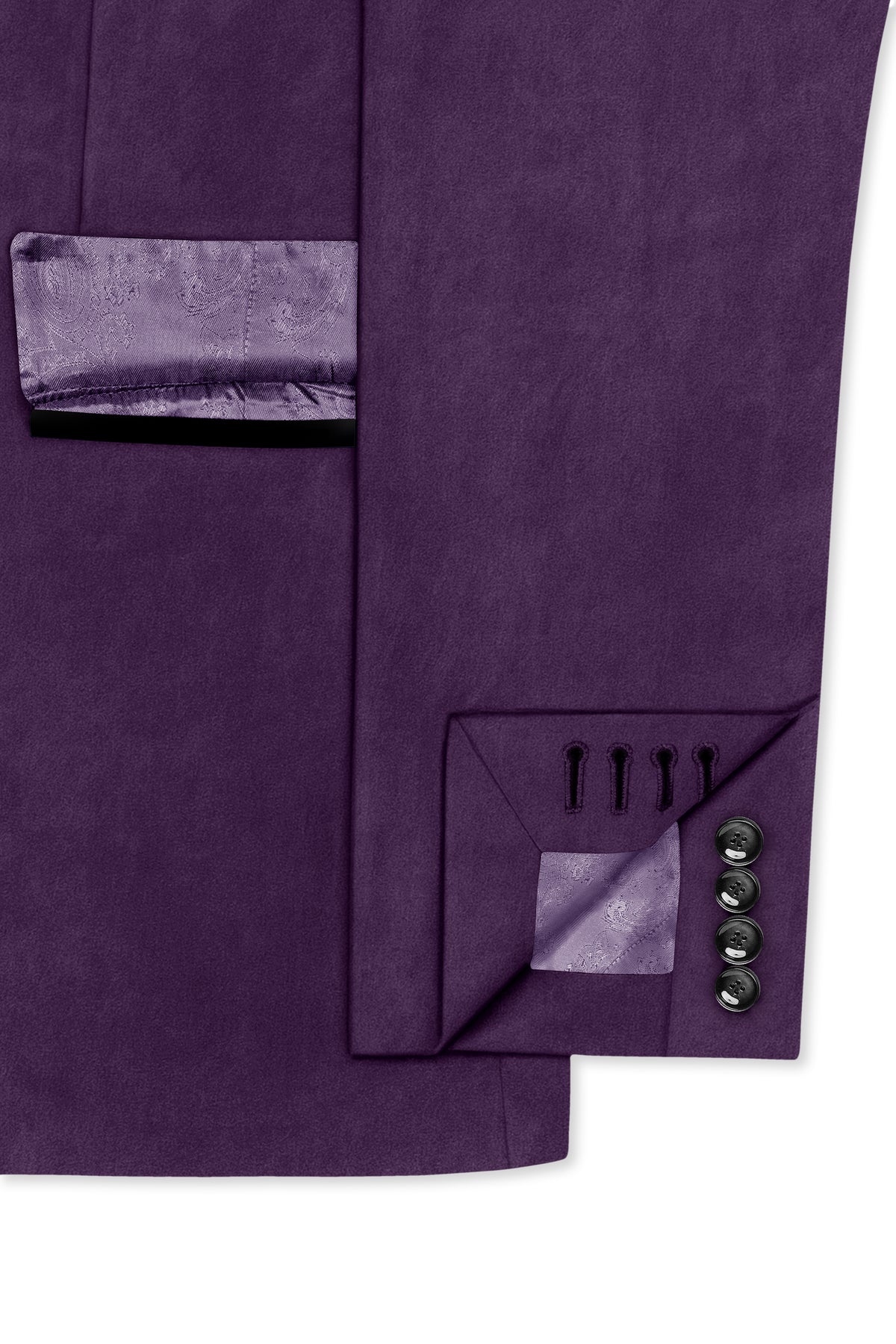 Regal-Royal Purple Velvet Peak Lapel Tuxedo Suit