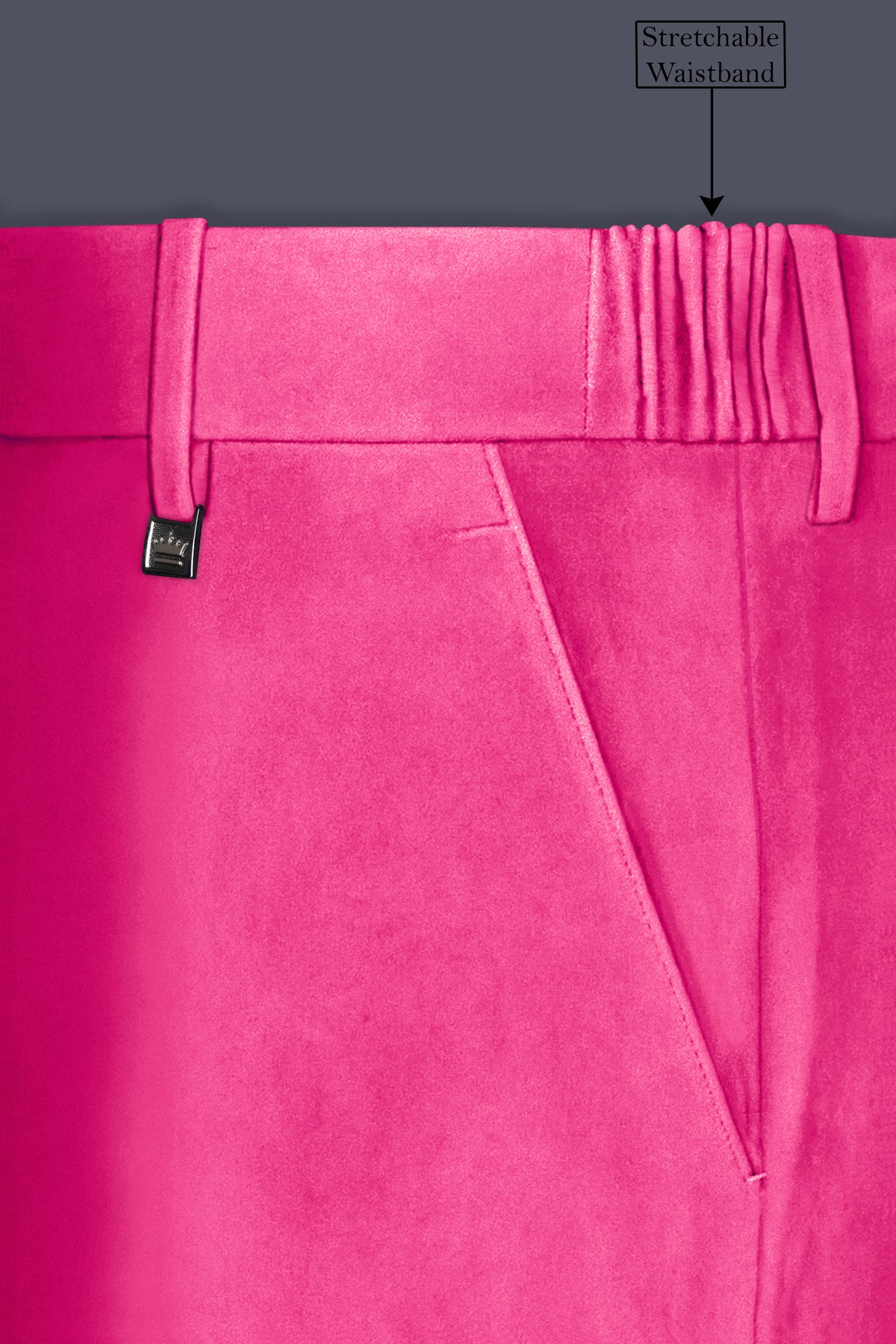 Roselle-Cerise Pink Velvet Peak Lapel Tuxedo Suit