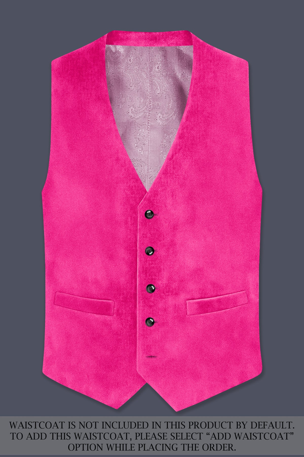 Roselle-Cerise Pink Velvet Peak Lapel Tuxedo Suit
