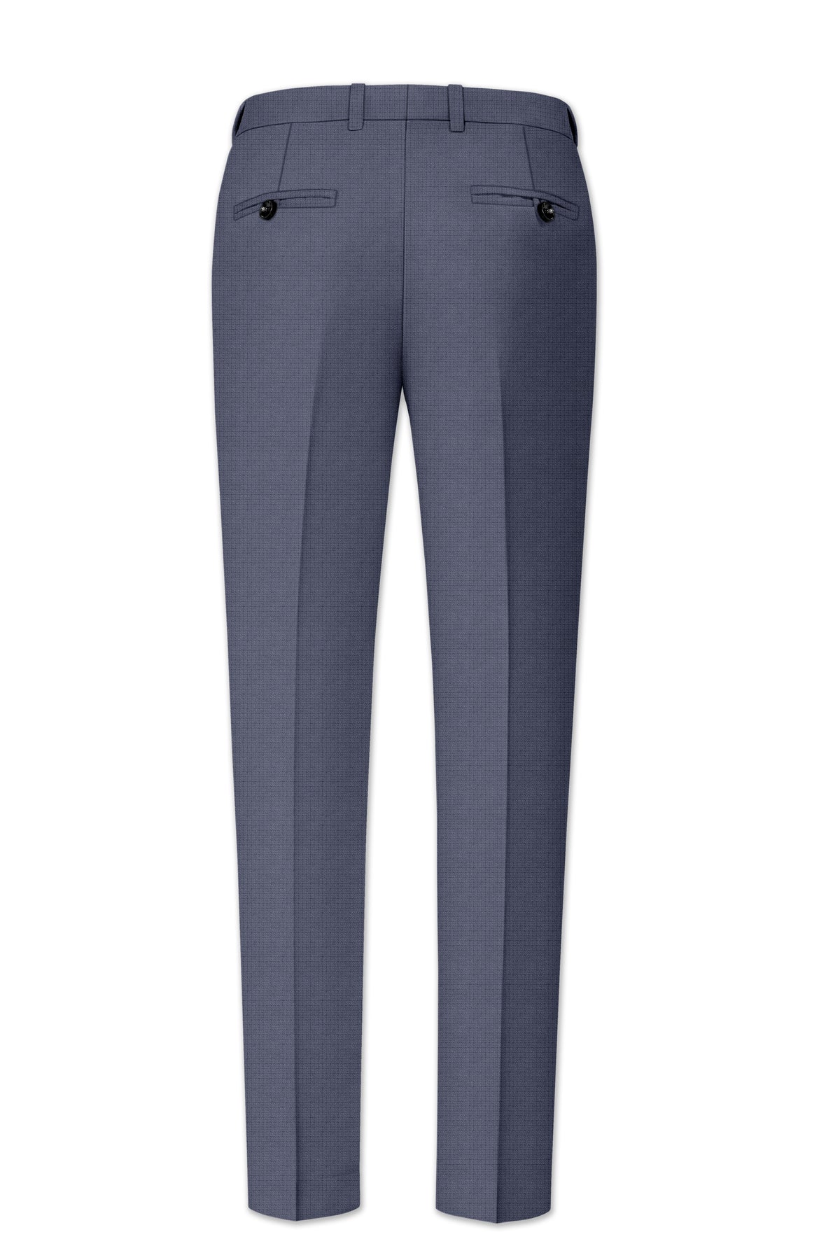 Graphite-Shuttle Gray Diamond Textured Wool Rich Slight Stretch Single Breasted Suit