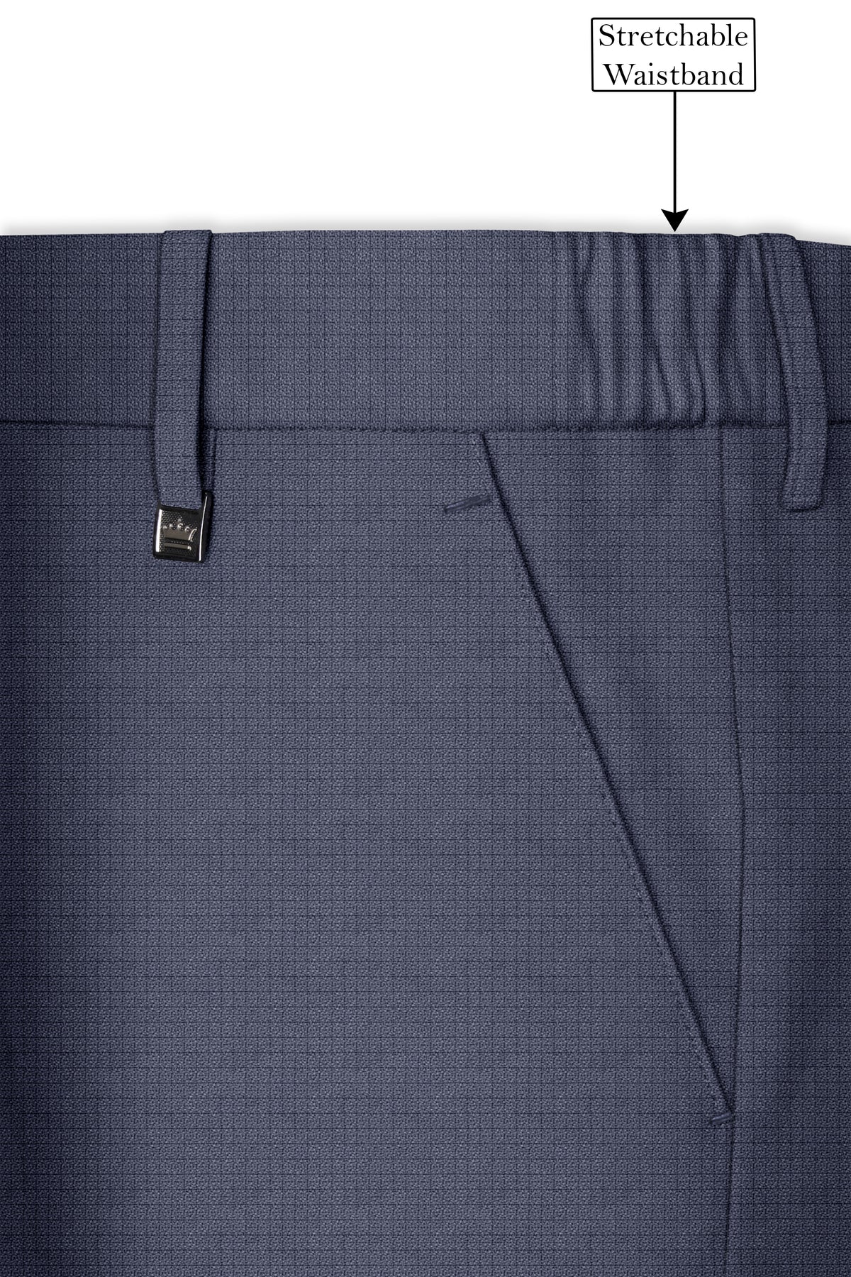 Graphite-Shuttle Gray Diamond Textured Wool Rich Slight Stretch Single Breasted Suit