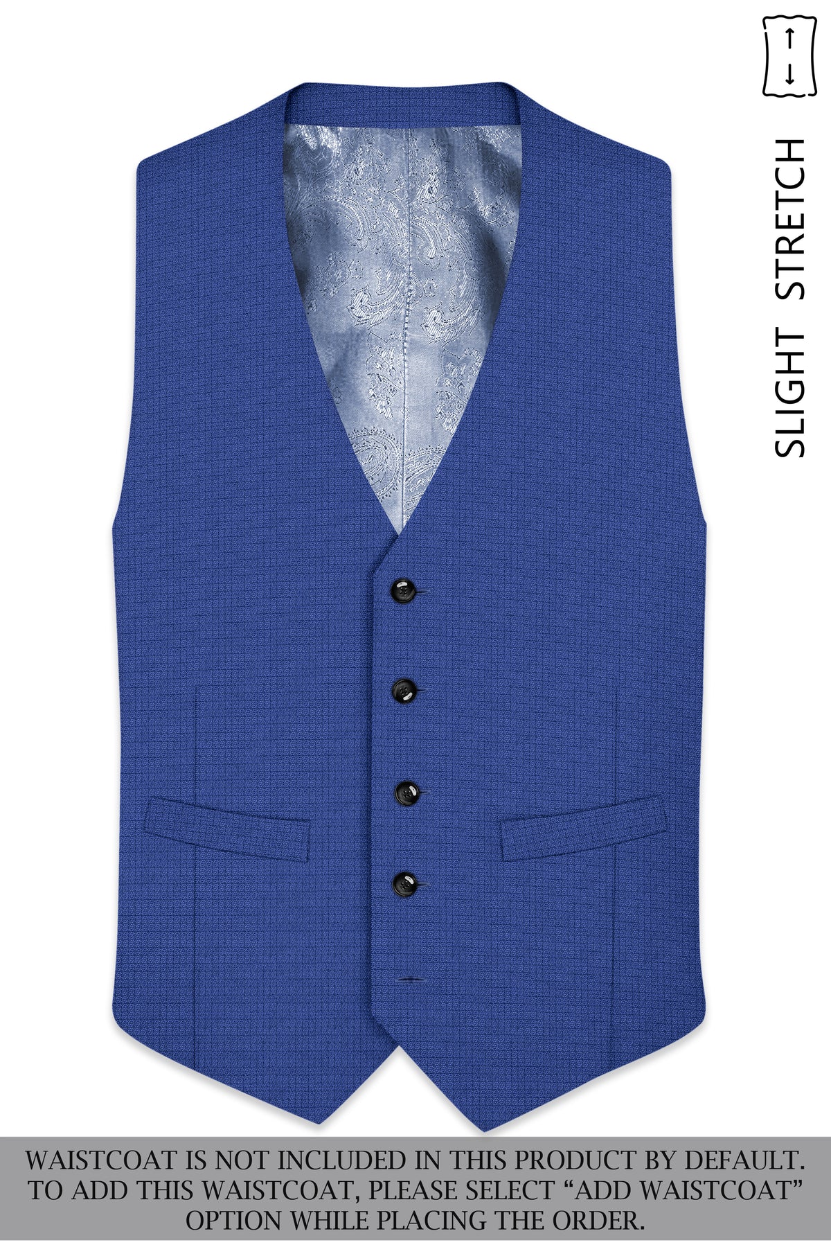 Aurelio-Chambray Blue Diamond Textured Wool Rich Slight Stretch Double Breasted Suit