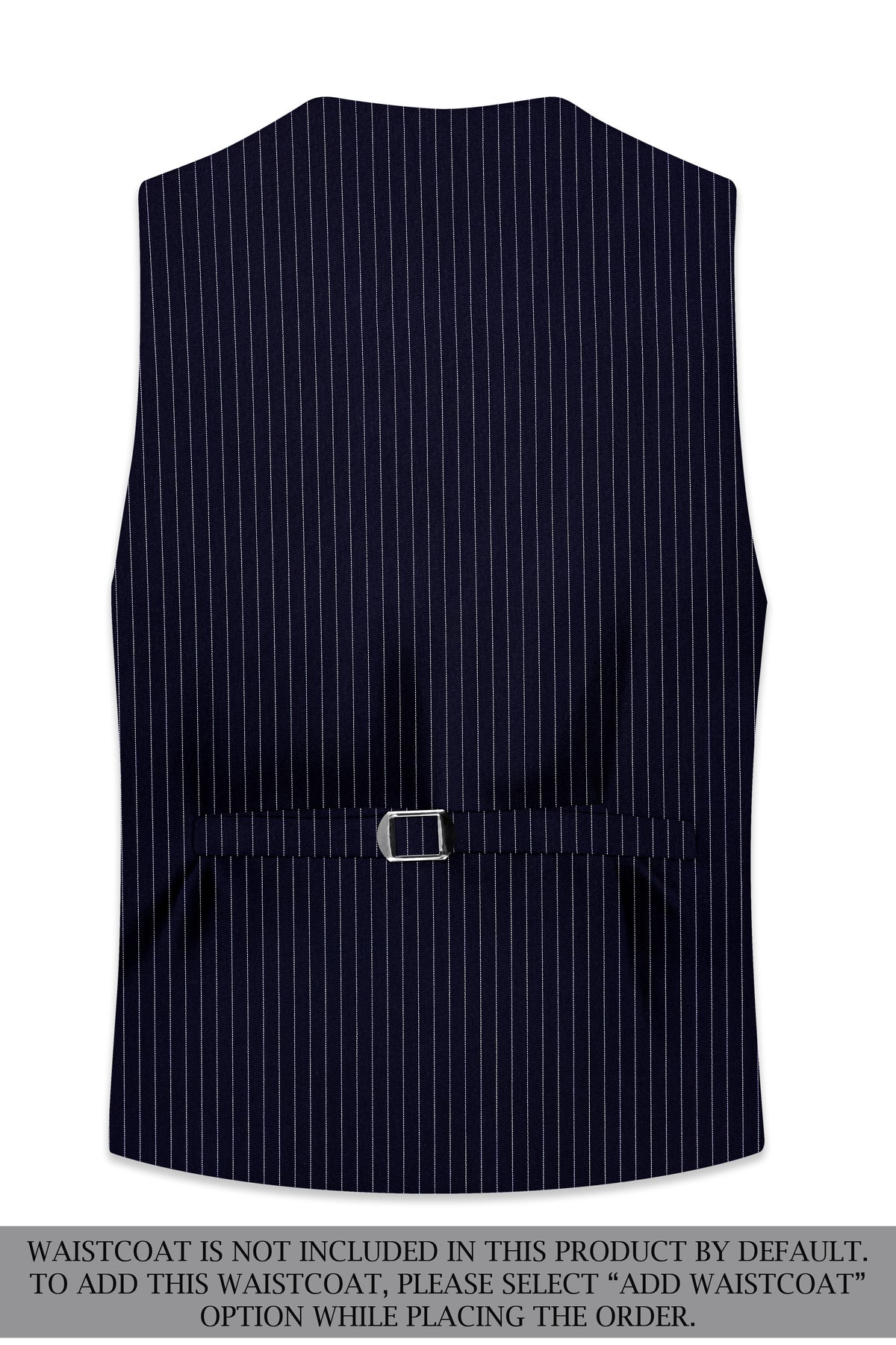 Mariner-Denim Blue And Bright White Chalk Striped Wool Rich Wrinkle-Free Fluid Drape Fabric Double Breasted Suit