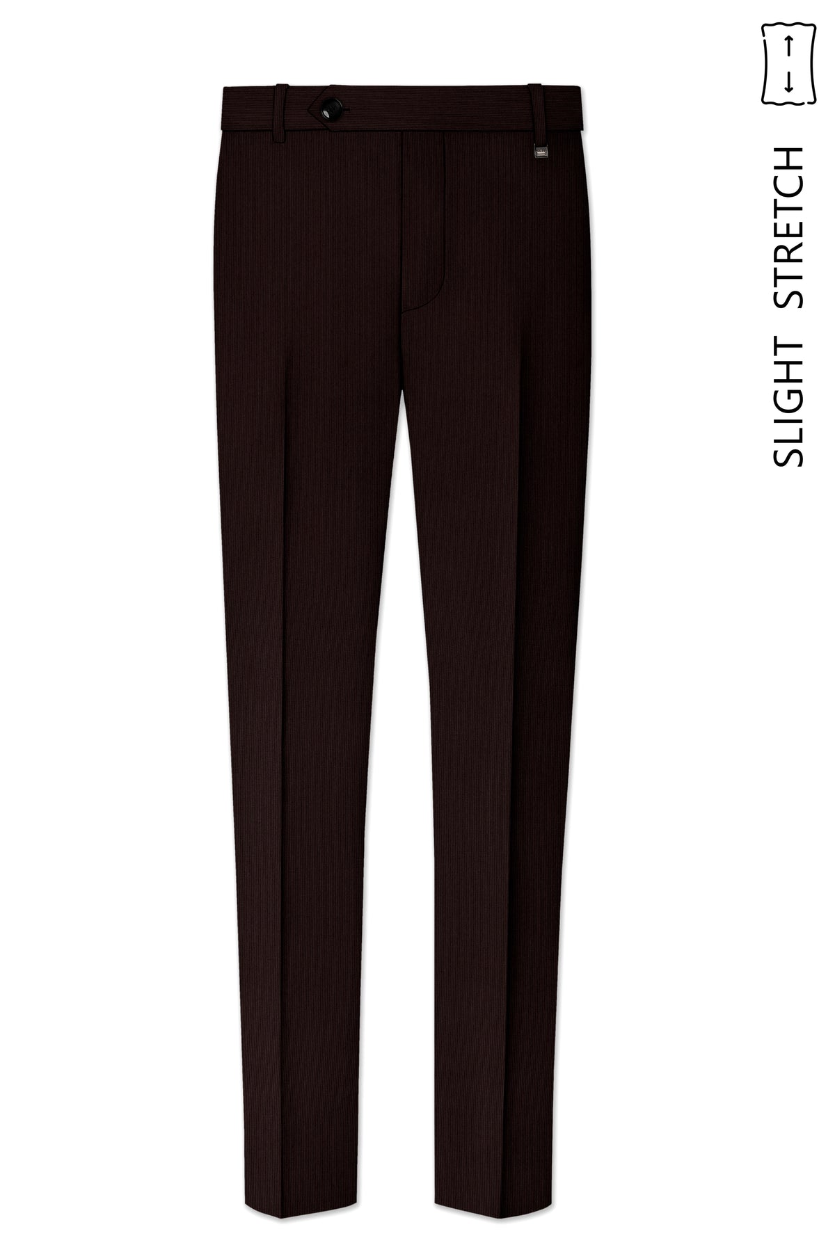 Terrano-Creole Brown Diamond Textured Wool Rich Slight Stretch Single Breasted Suit