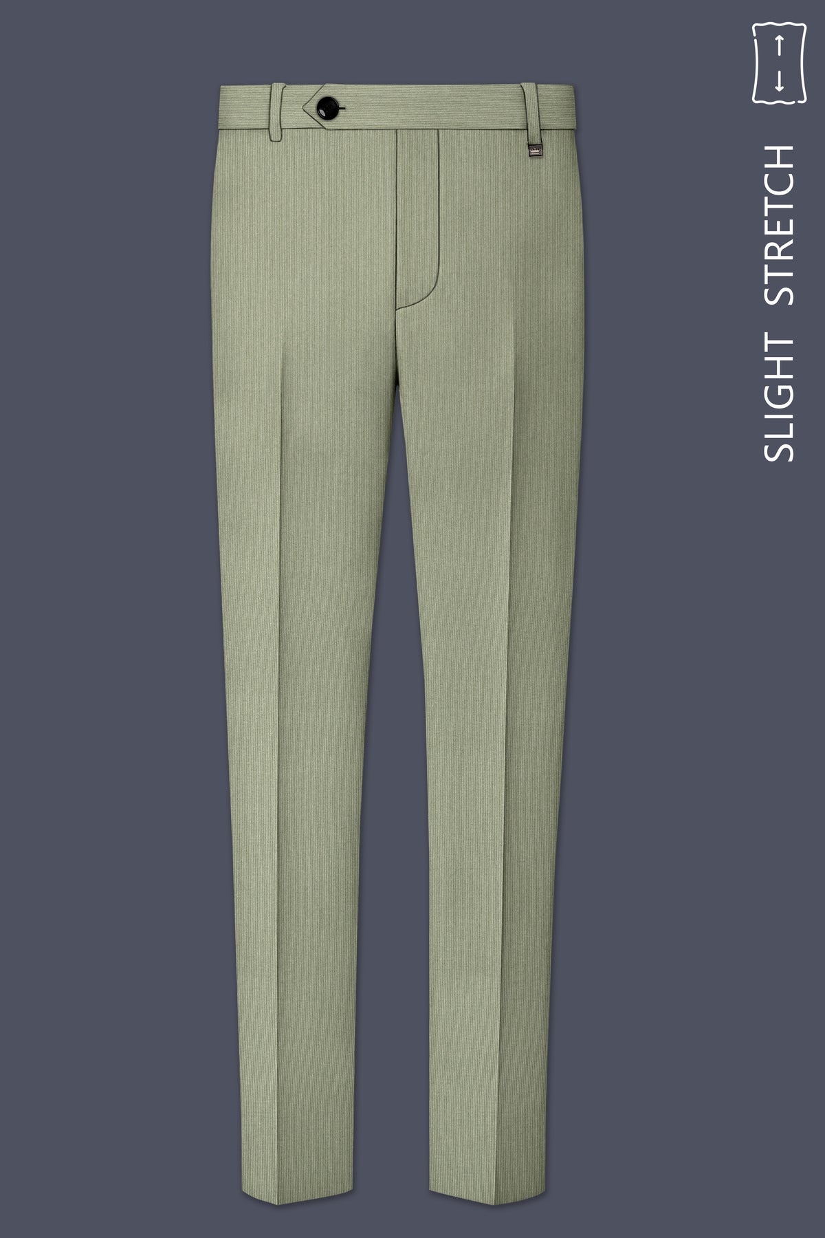 Elysian-Sage Green Diamond Textured Wool Rich Slight Stretch Single Breasted Suit