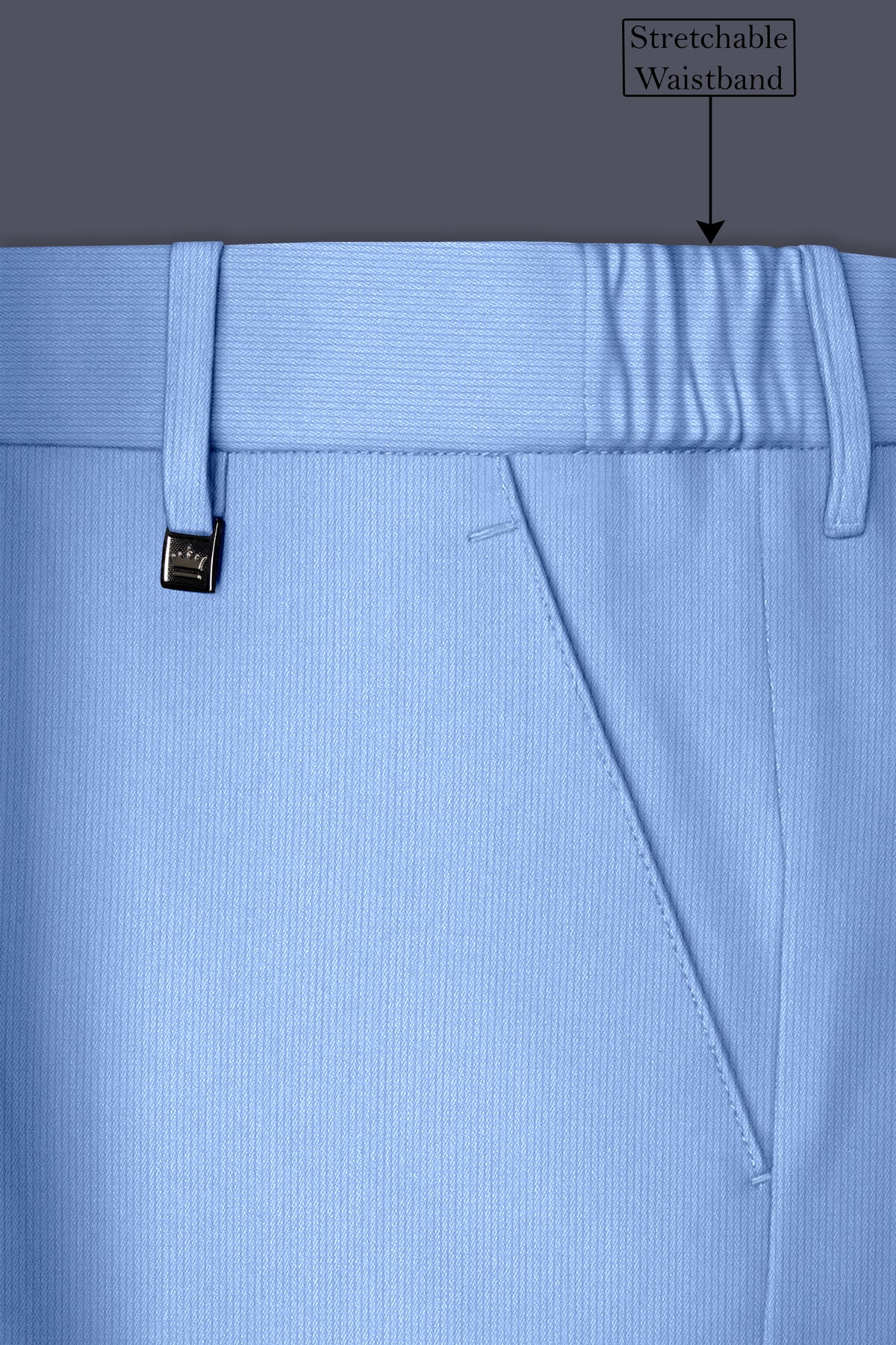 Cobalt-Jordy Blue Diamond Textured Wool Rich Slight Stretch Single Breasted Suit