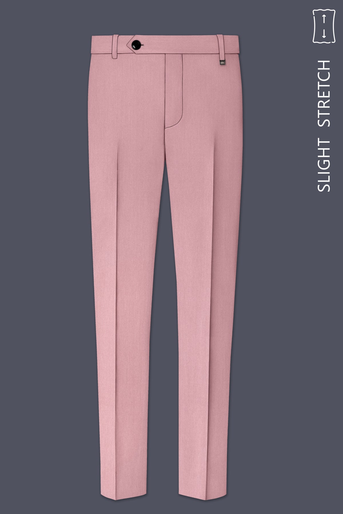 Isadora-Careys Pink Diamond Textured Wool Rich Slight Stretch Single Breasted Suit