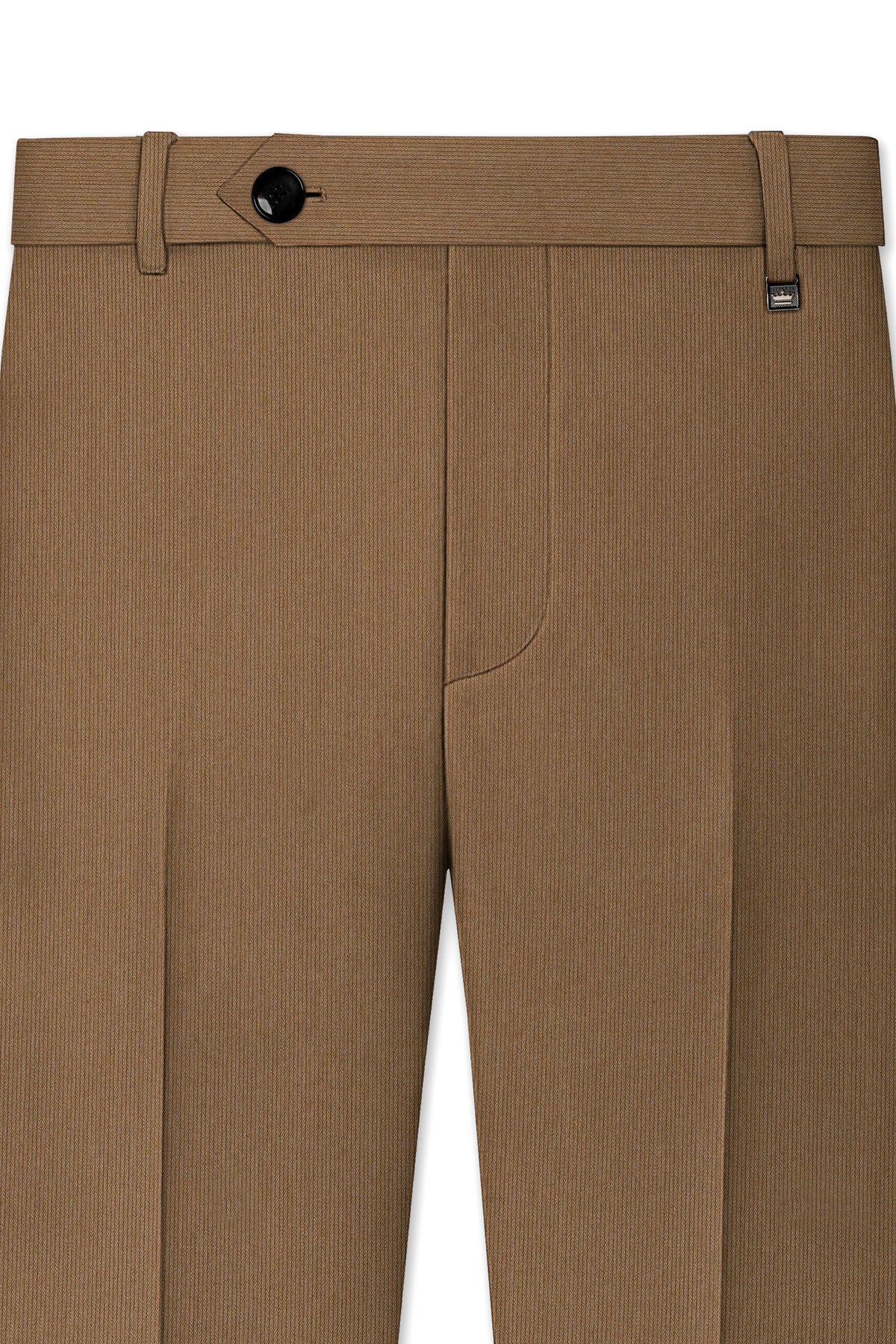 Weston-Millbrook Brown Diamond Textured Wool Rich Slight Stretch Single Breasted Suit
