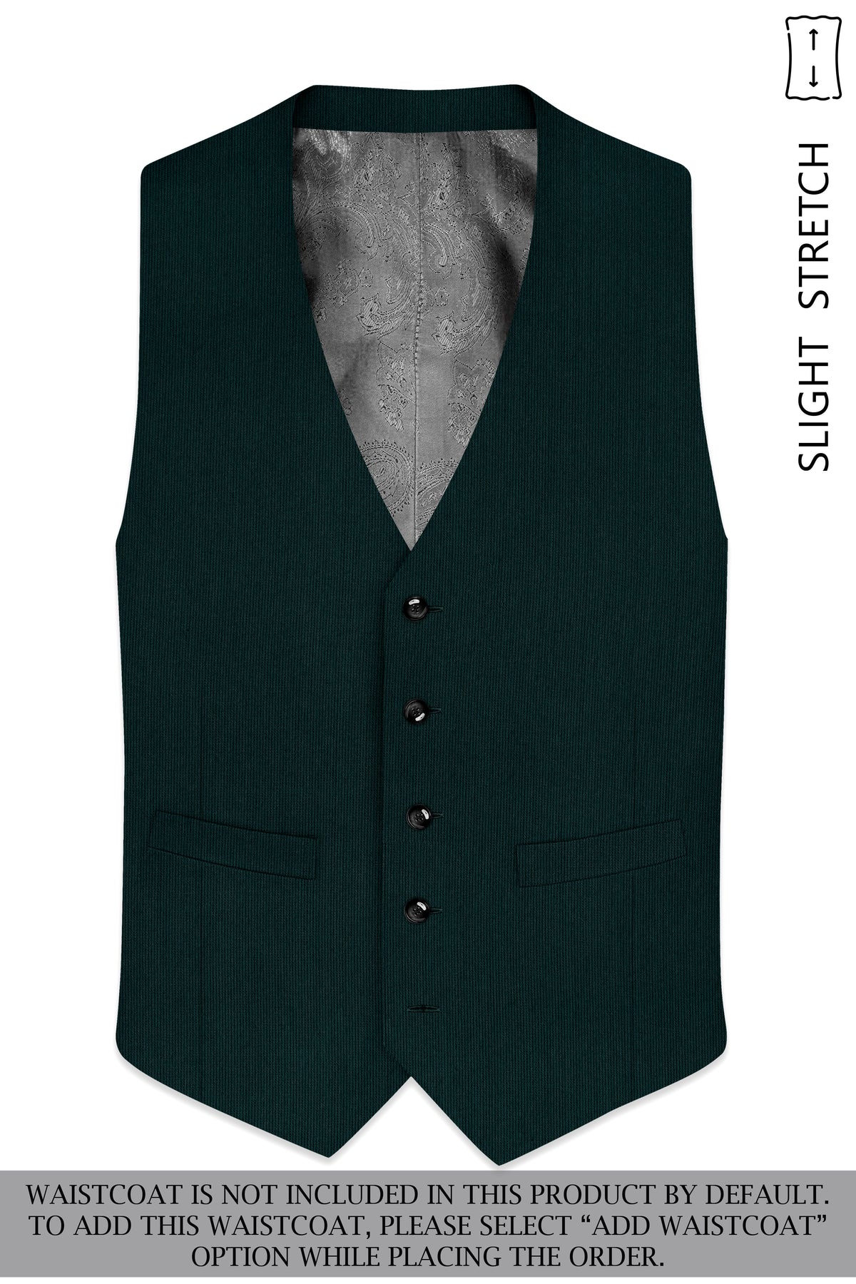 Viridian-Burnham Green Diamond Textured Wool Rich Slight Stretch Single Breasted Suit