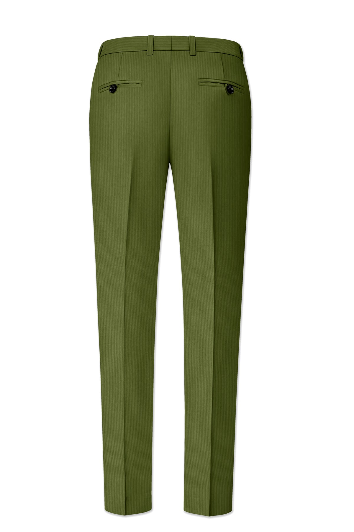 Hunter-Muddy Green Diamond Textured Wool Rich Slight Stretch Double Breasted Suit