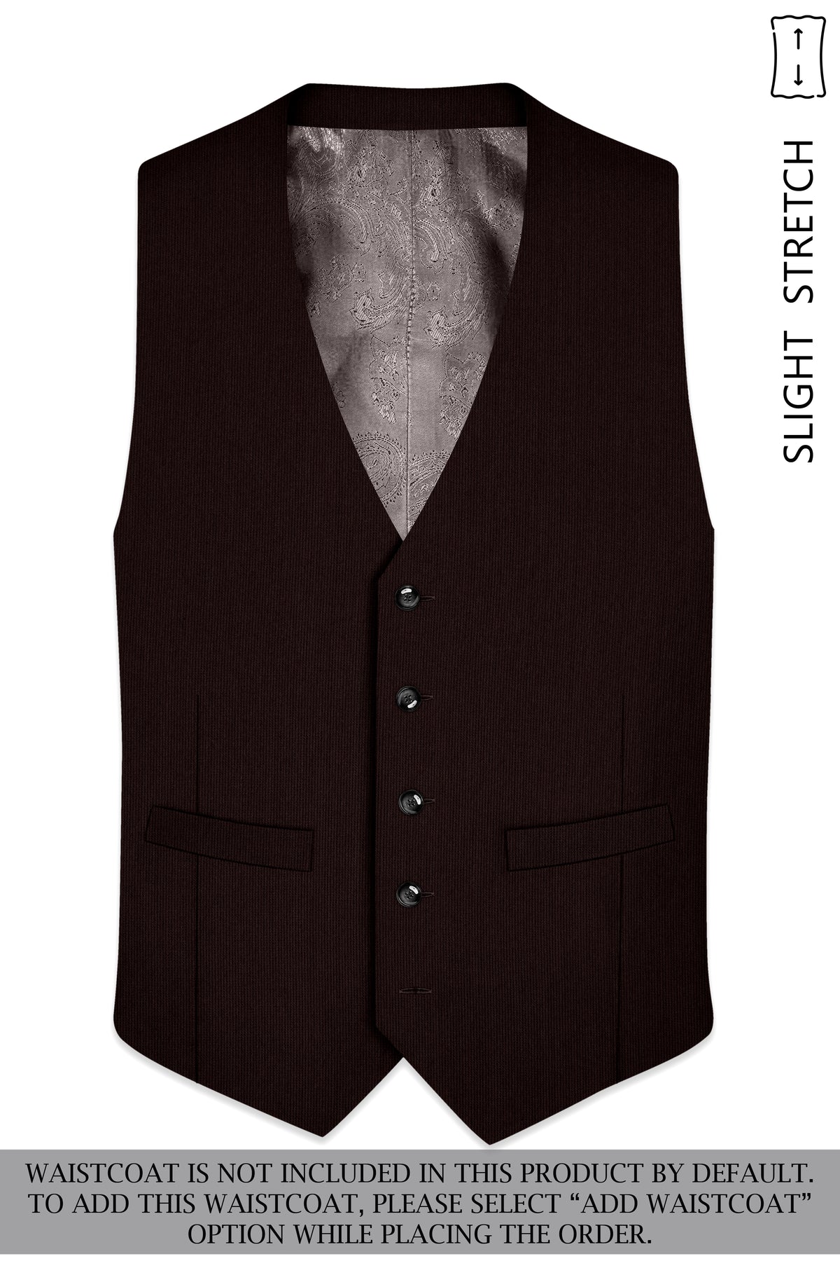 Terrano-Creole Brown Diamond Textured Wool Rich Slight Stretch Double Breasted Suit