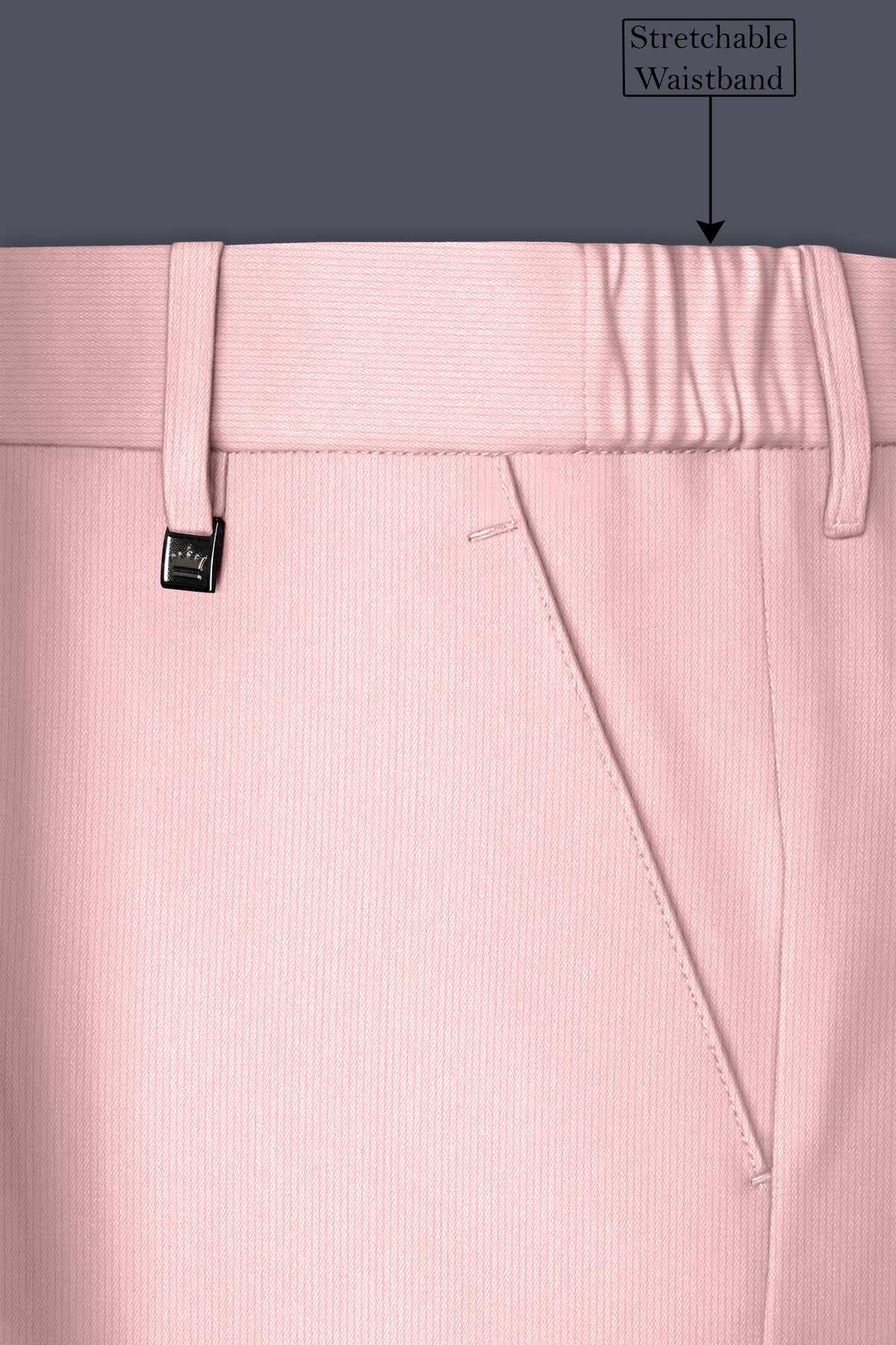 Elara-Cosmos Pink Diamond Textured Wool Rich Slight Stretch Double Breasted Suit