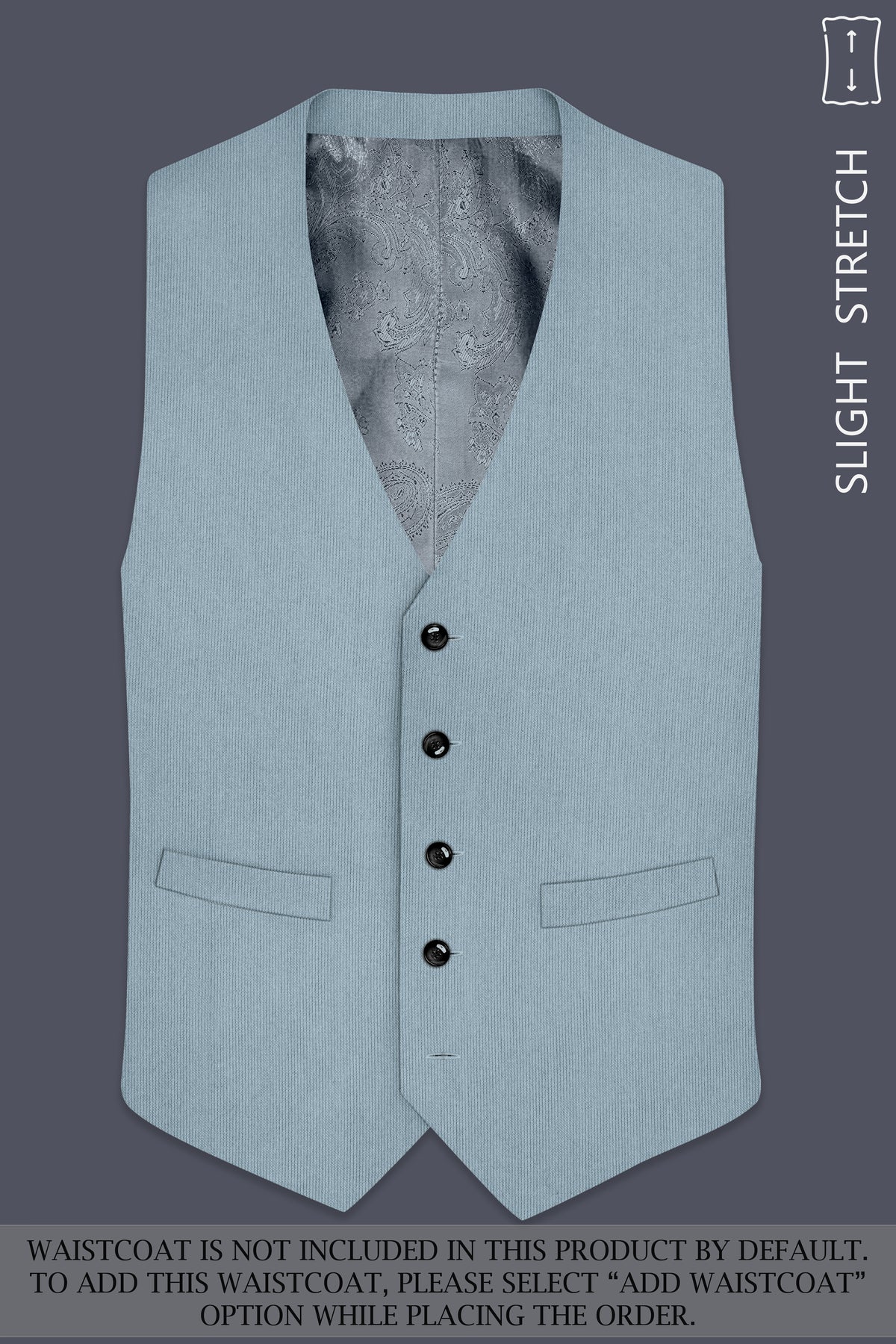 Sterling-Cadet Gray Diamond Textured Wool Rich Slight Stretch Double Breasted Suit