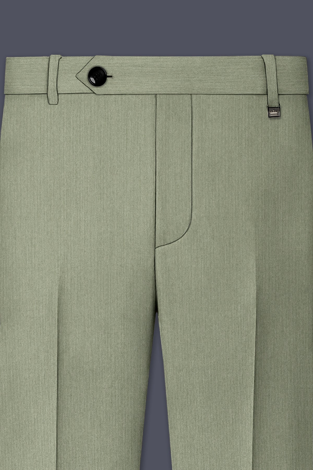 Elysian-Sage Green Diamond Textured Wool Rich Slight Stretch Double Breasted Suit