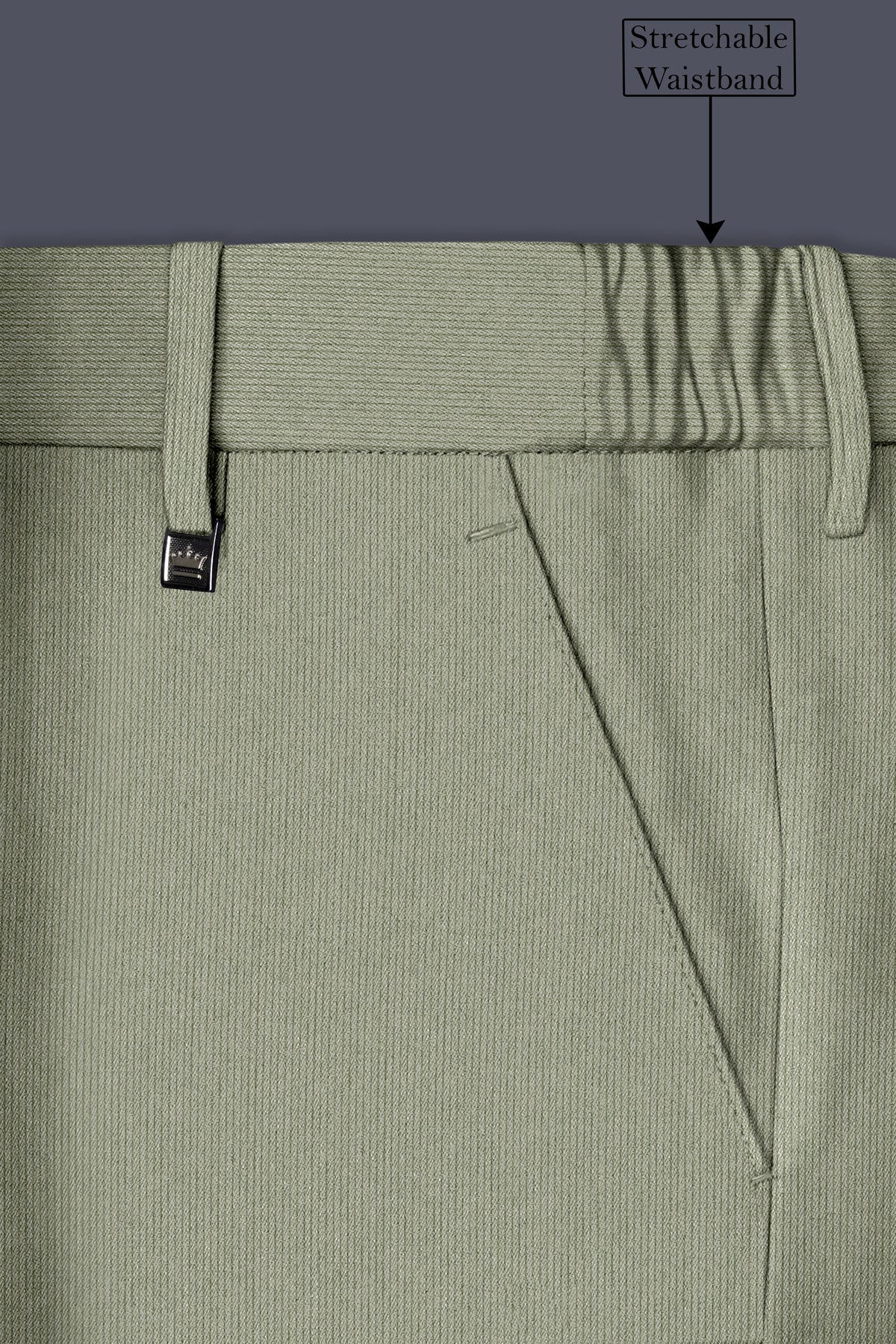 Elysian-Sage Green Diamond Textured Wool Rich Slight Stretch Double Breasted Suit