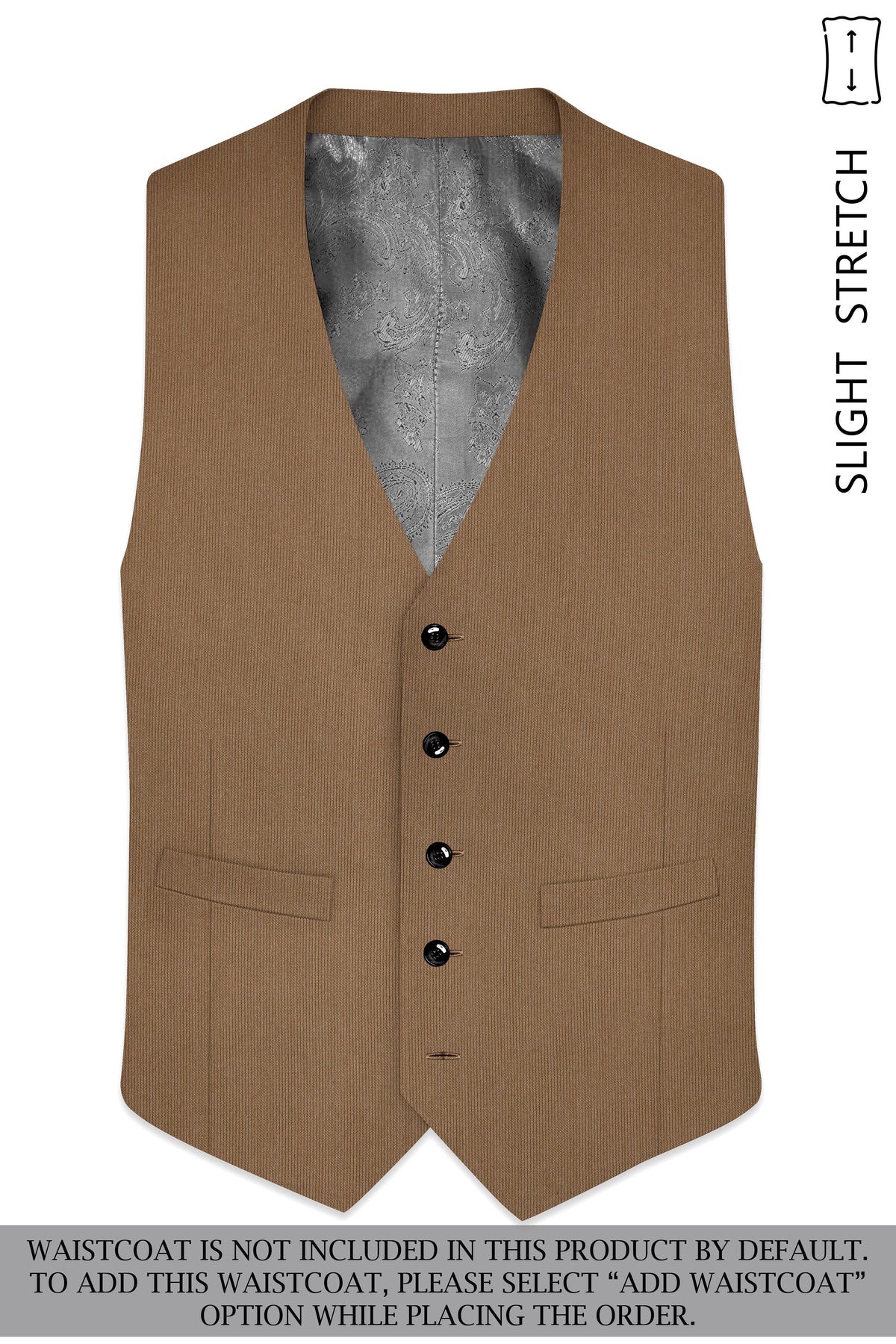 Weston-Millbrook Brown Diamond Textured Wool Rich Slight Stretch Double Breasted Suit