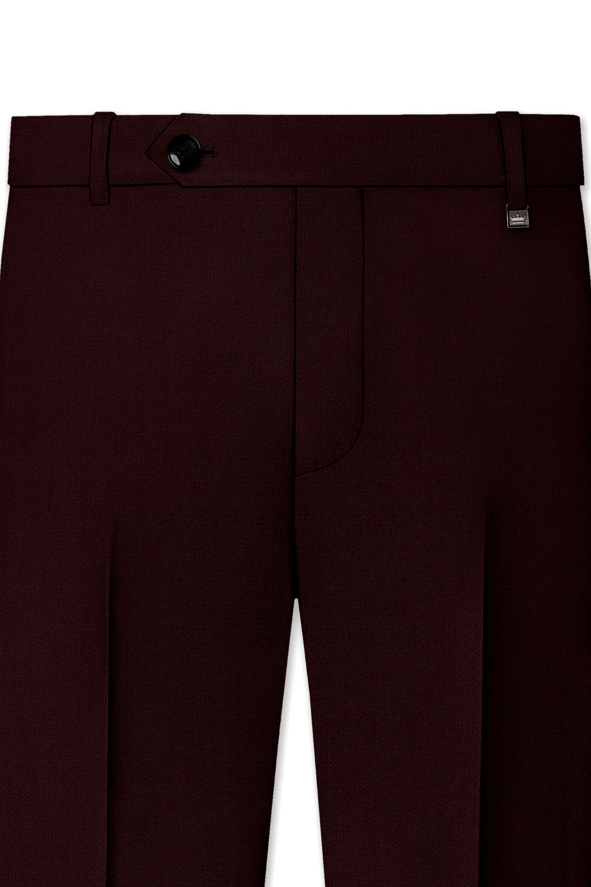 Ardent-Creole Maroon Diamond Textured Wool Rich Slight Stretch Single Breasted Suit