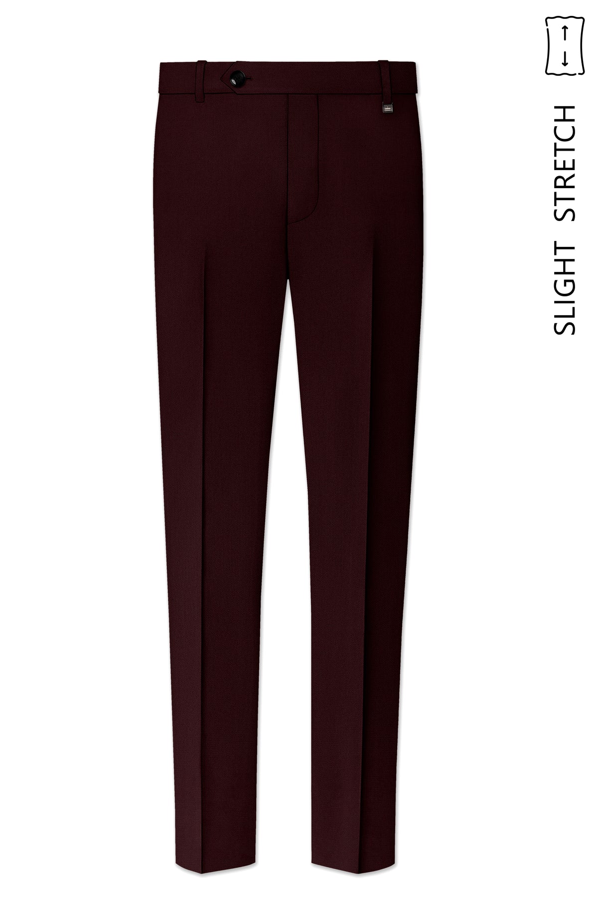 Ardent-Creole Maroon Diamond Textured Wool Rich Slight Stretch Single Breasted Suit