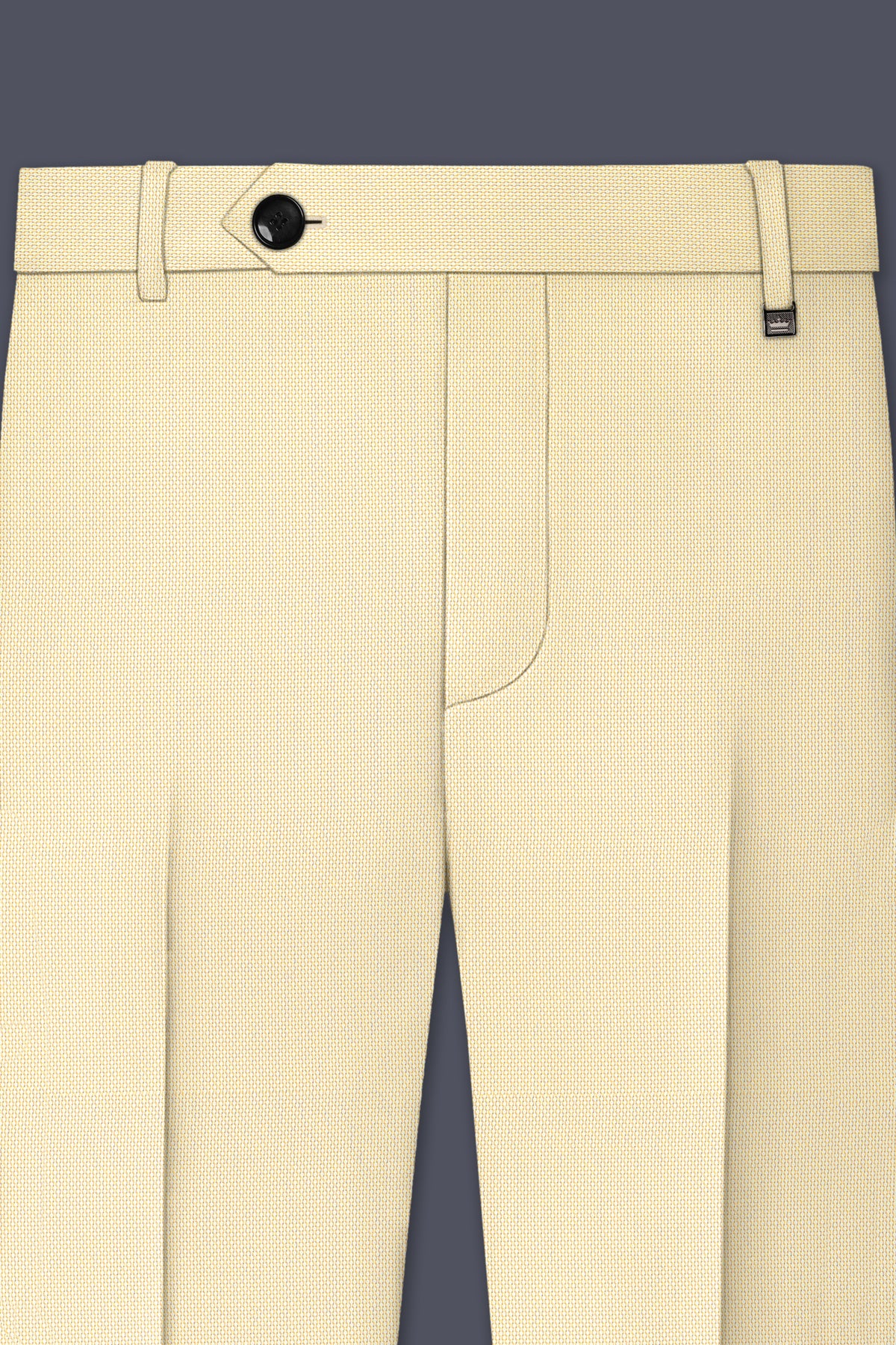 Lumine-Bavarian Cream Diamond Textured Wool Rich Slight Stretch Single Breasted Suit