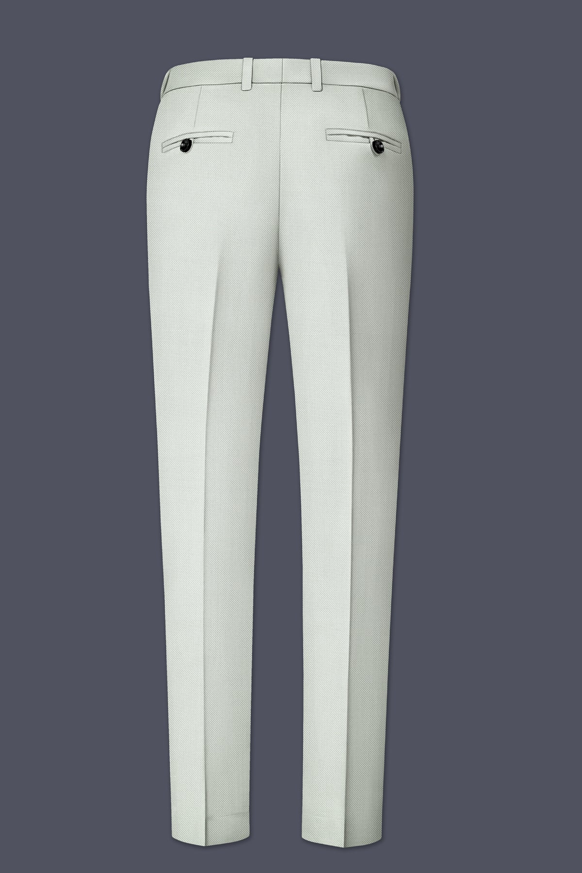 Cavell-Ash Gray Diamond Textured Wool Rich Slight Stretch Single Breasted Suit