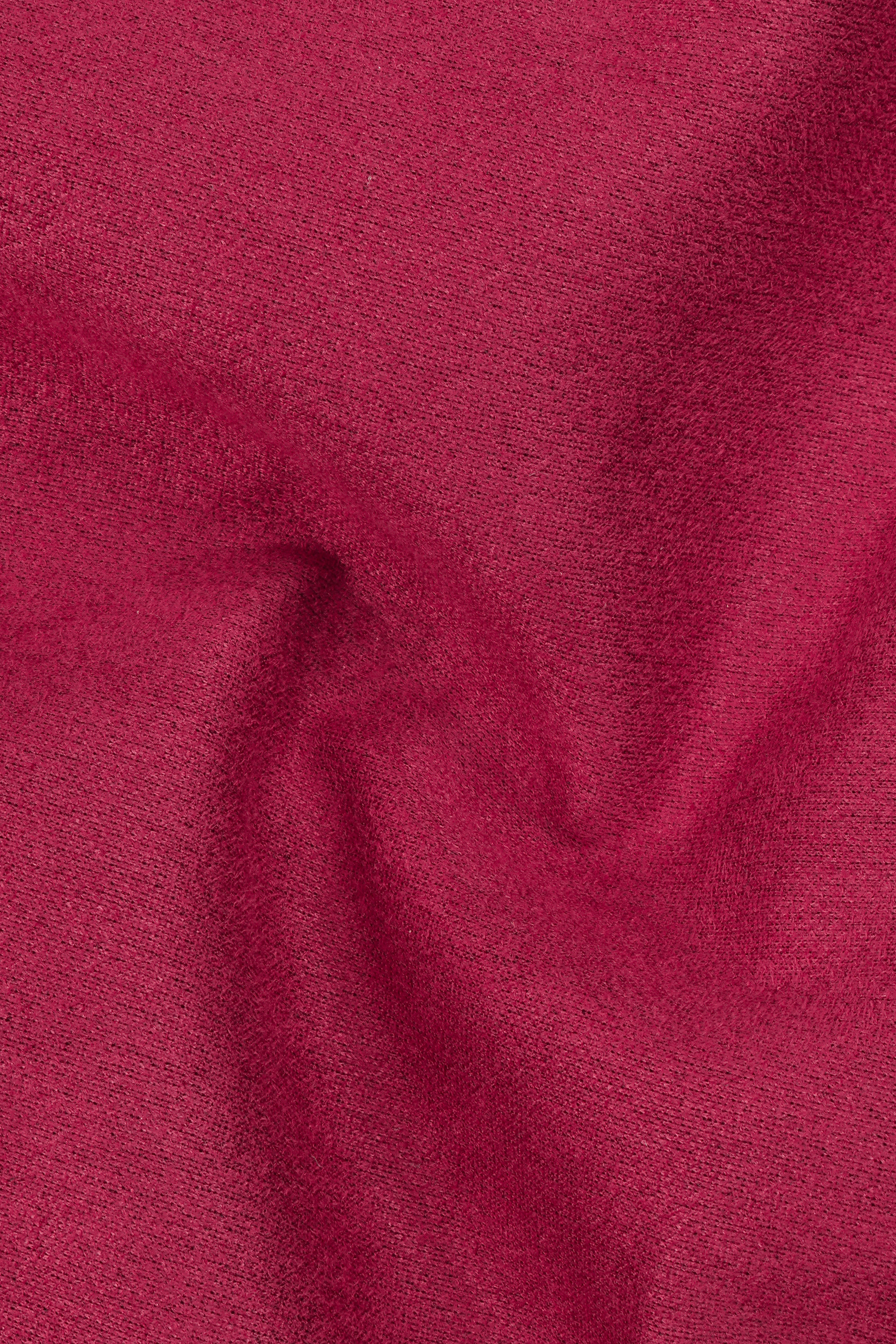 Claret Red Solid Velvet Stretchable Waistband Pant