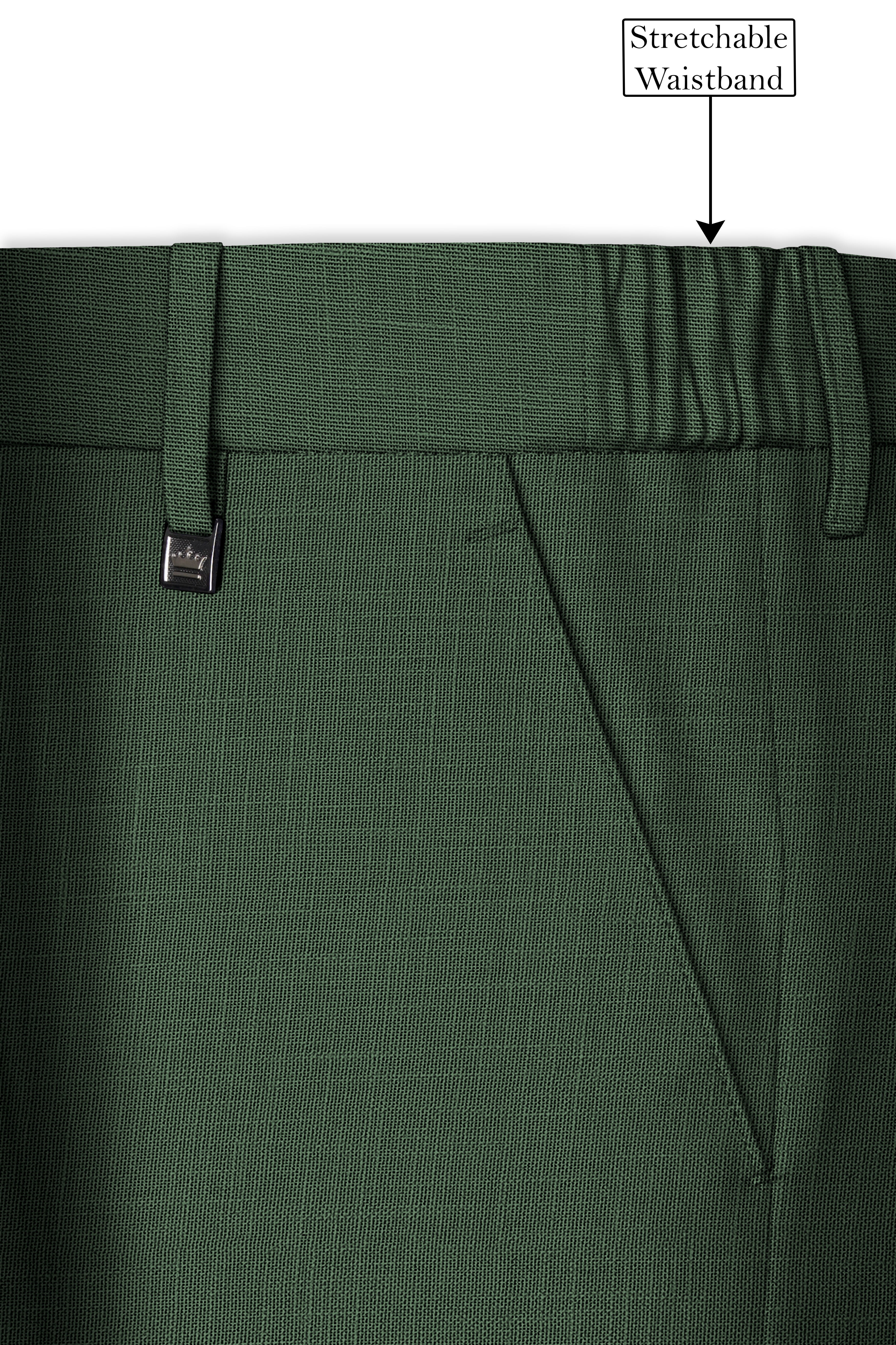 Asparagus Green Luxurious Linen Pant
