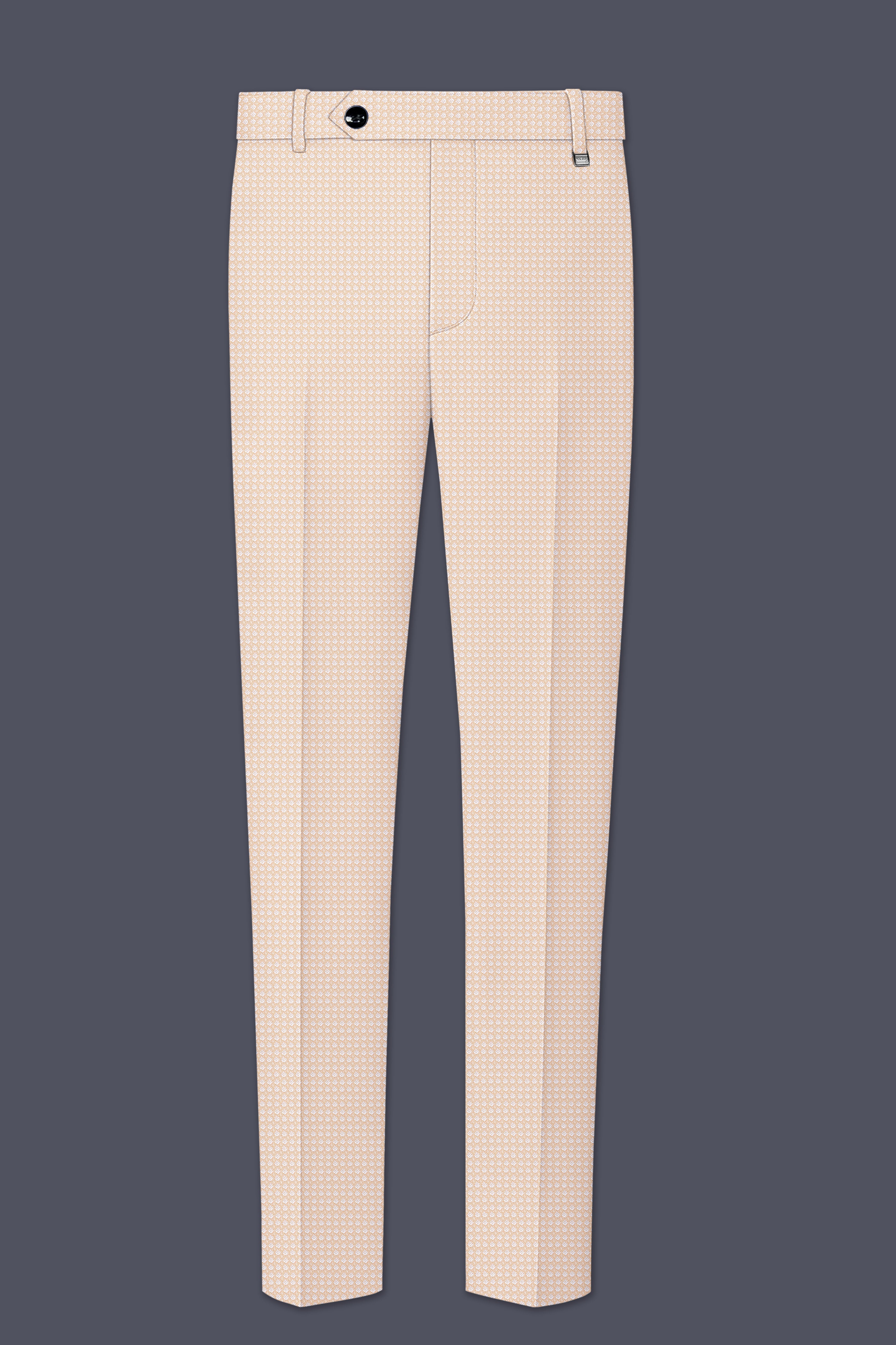 Tumbleweed Cream Textured Thread Embroidered Stretchable Waistband Pant