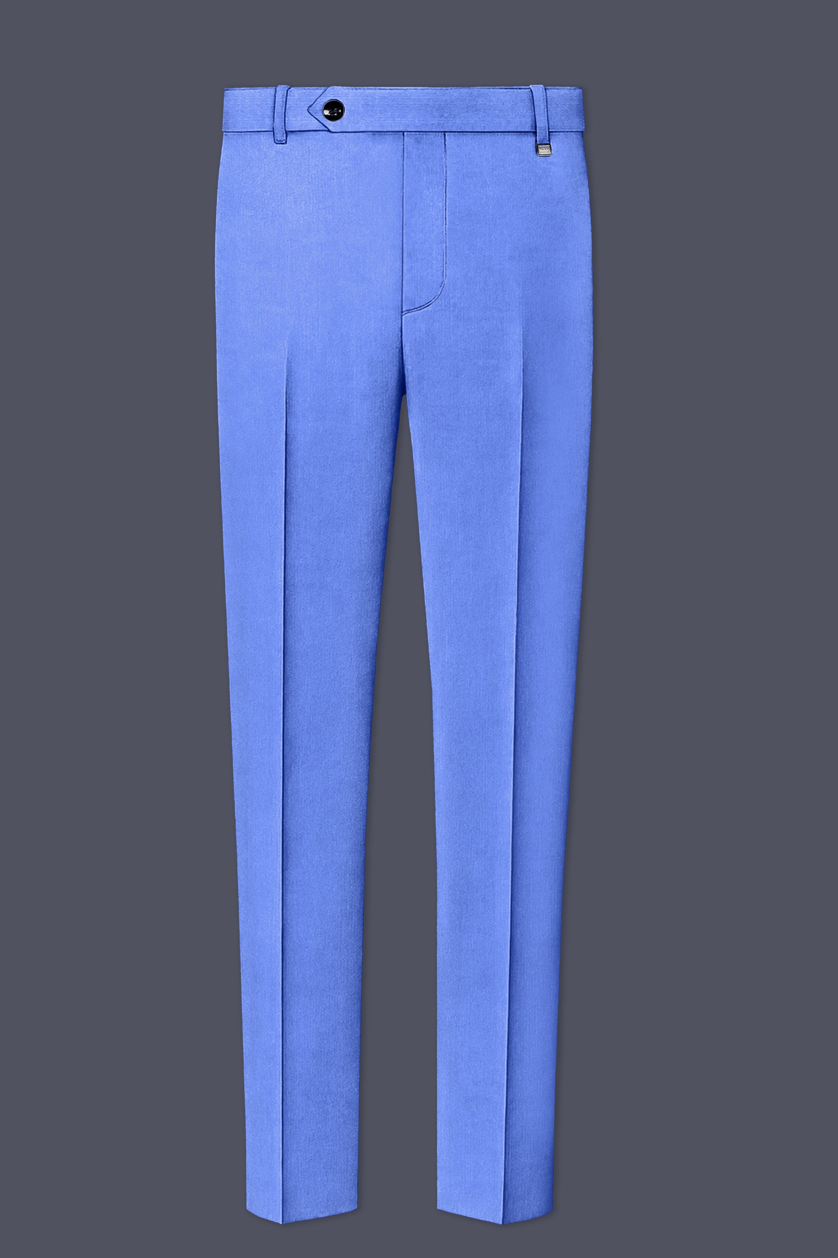 Velcrest-Mariner Blue Velvet Stretchable Waistband Pant