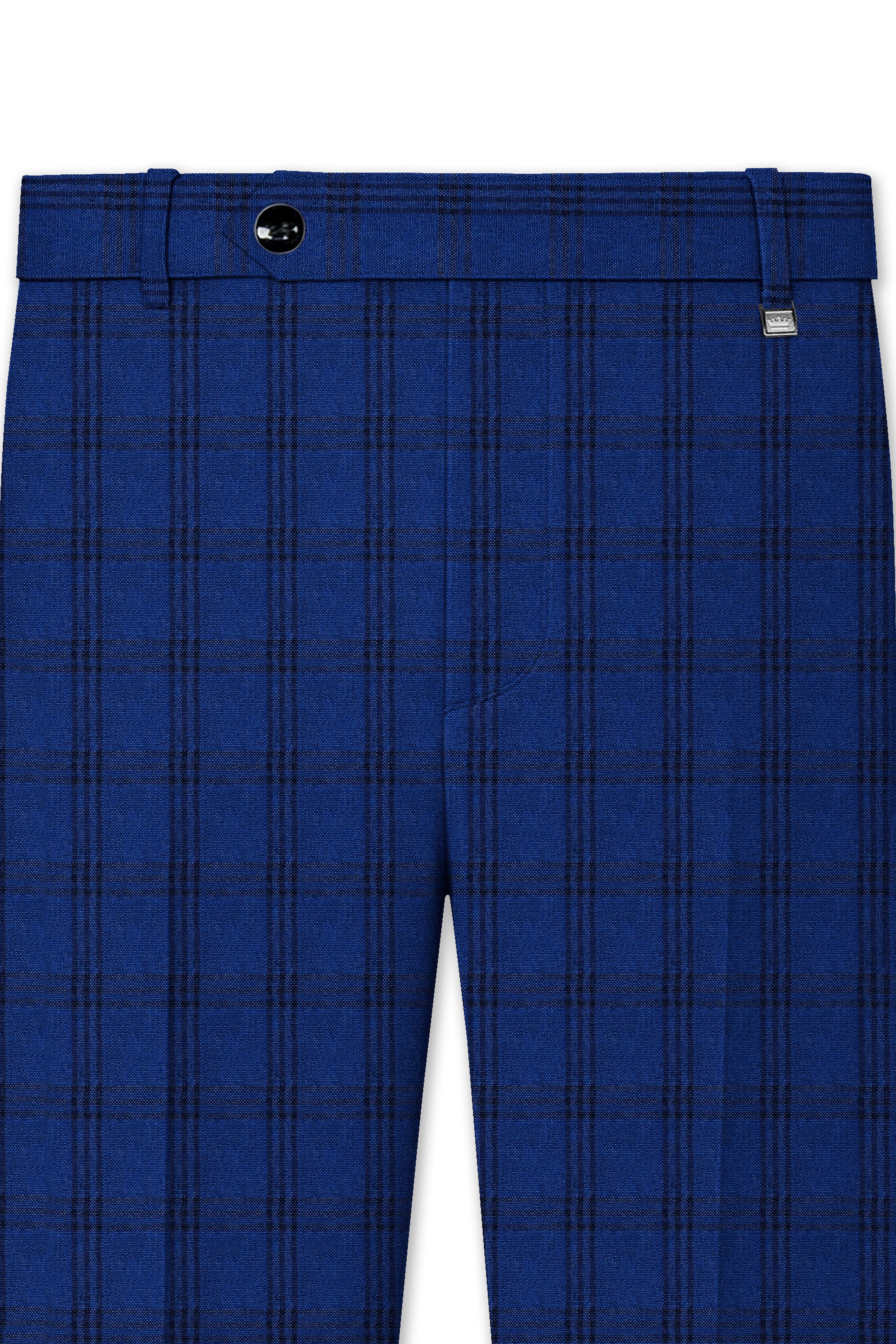 Cloud Burst Blue With Black Plaid Pant