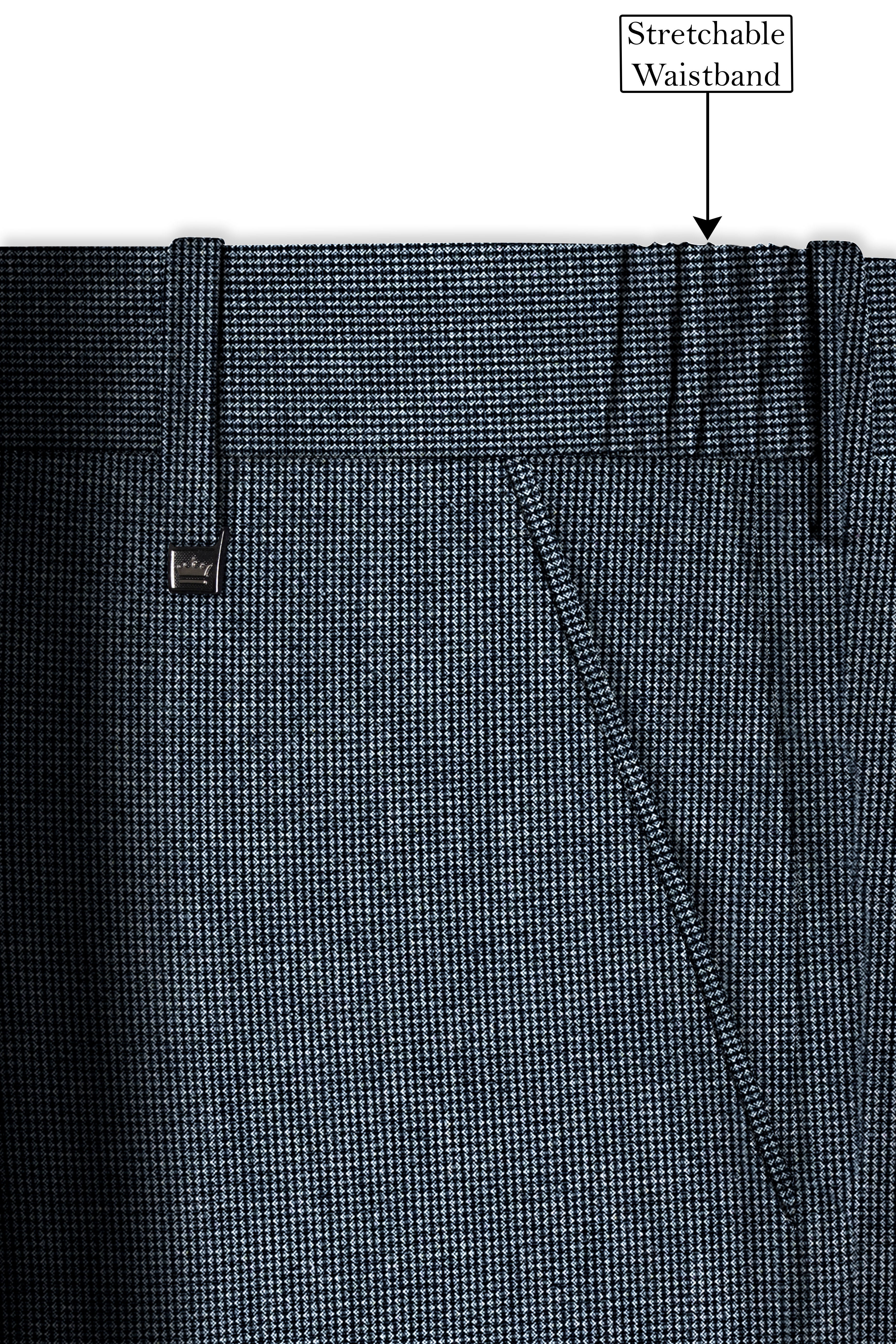 Pale Slate Gray and Black Premium Pant