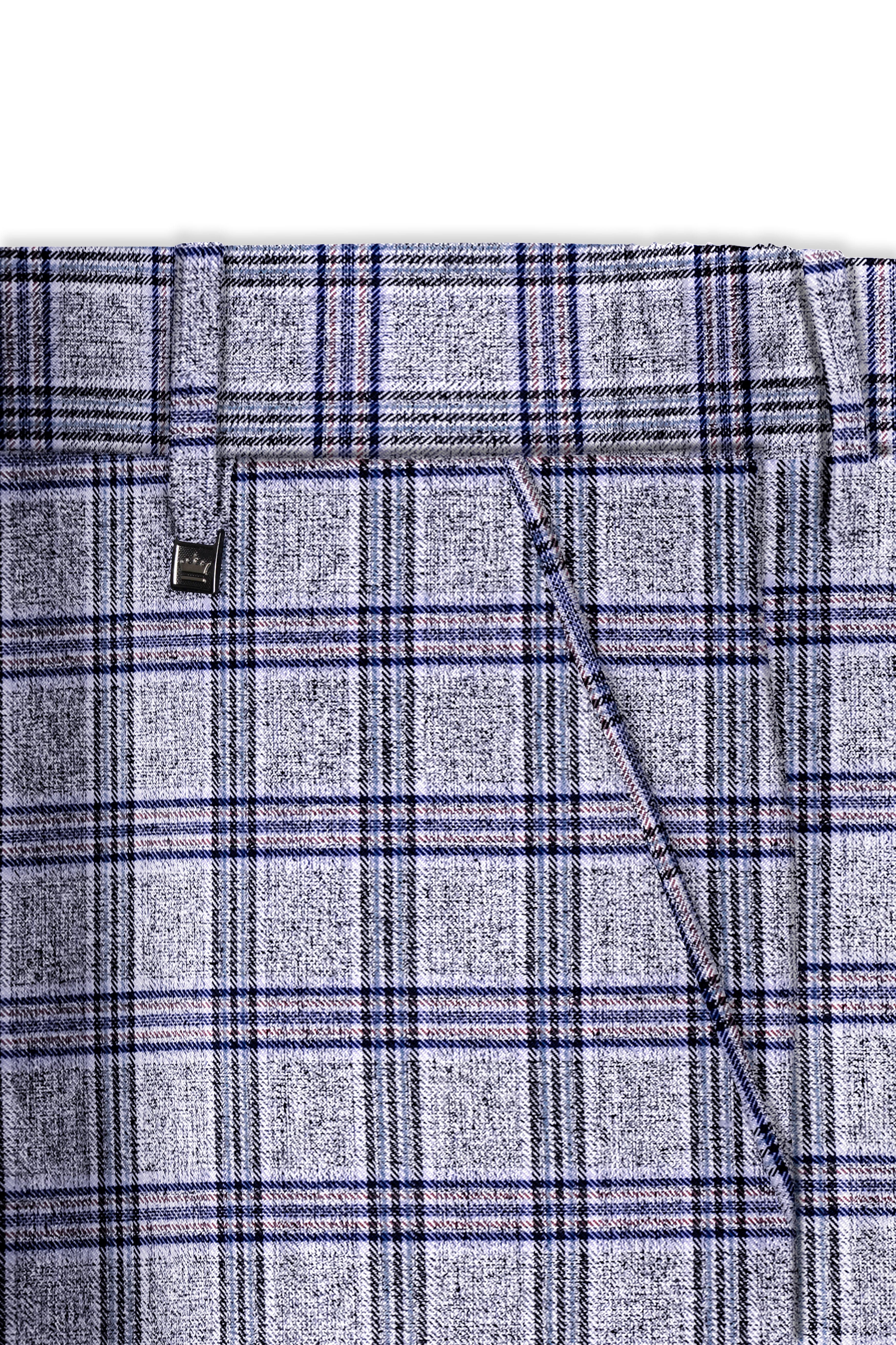 StarDust Gray with Martinique Blue Plaid Pant