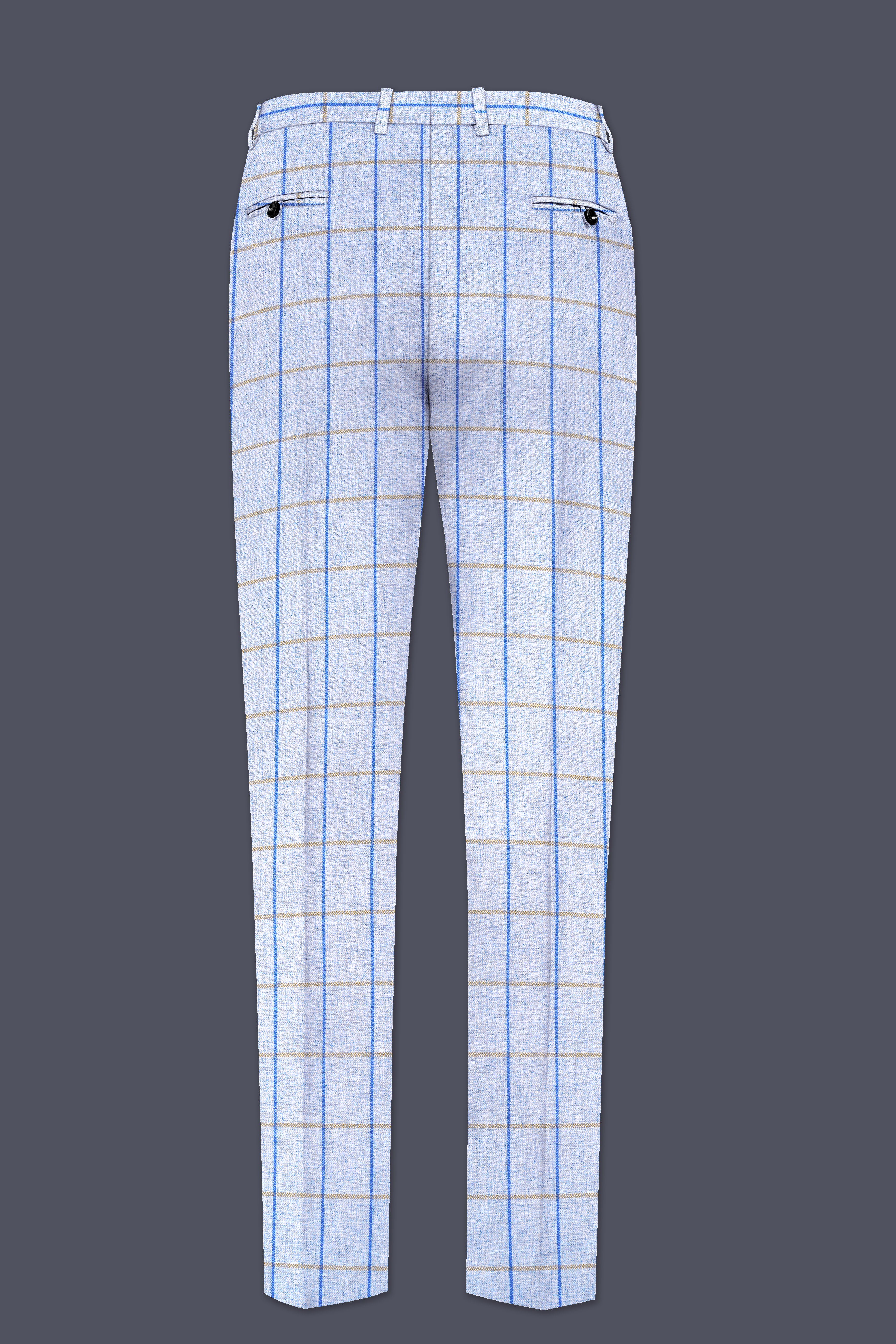 Mobster Blue Checkered Pant