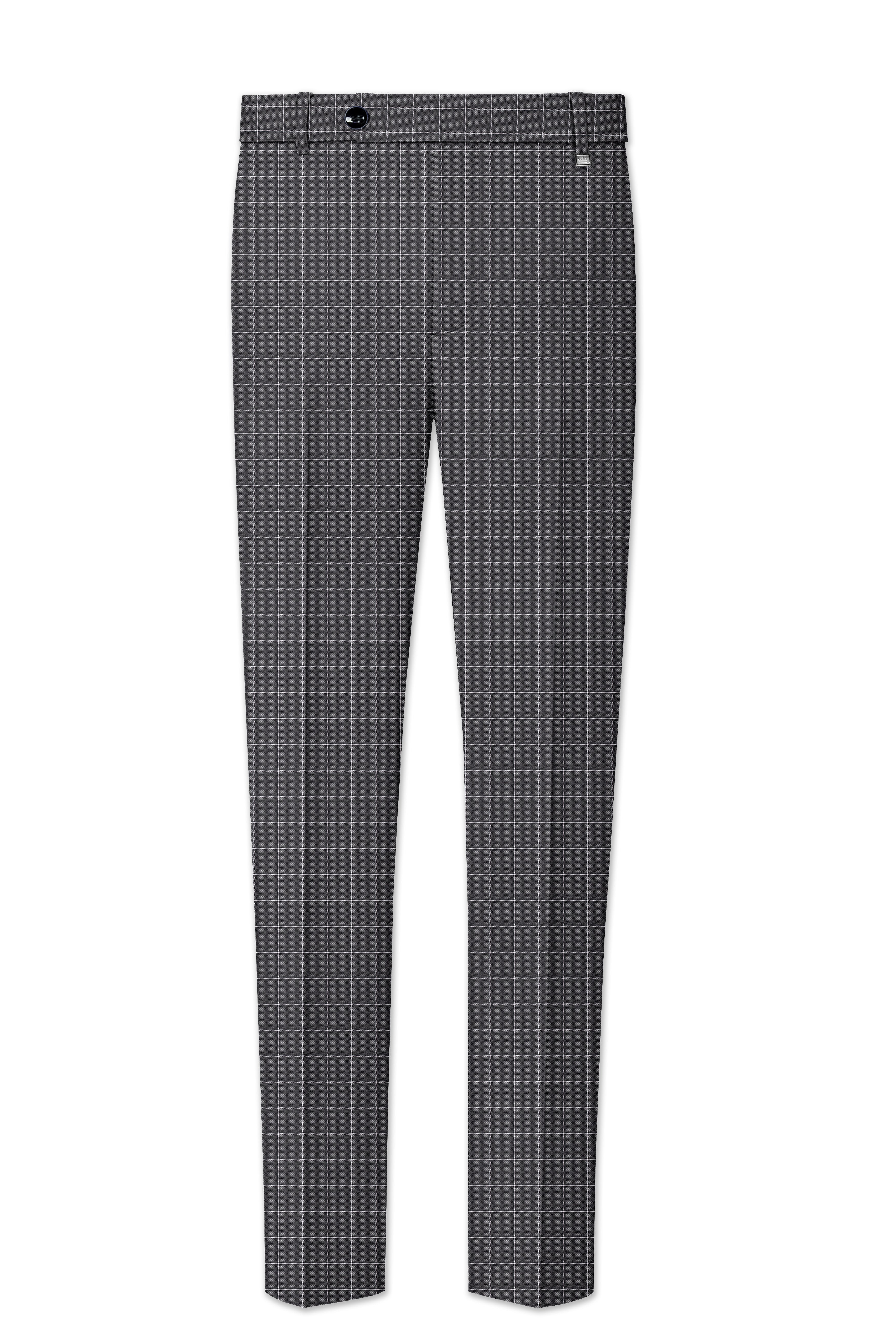 Mortar Gray Checkered  Pant