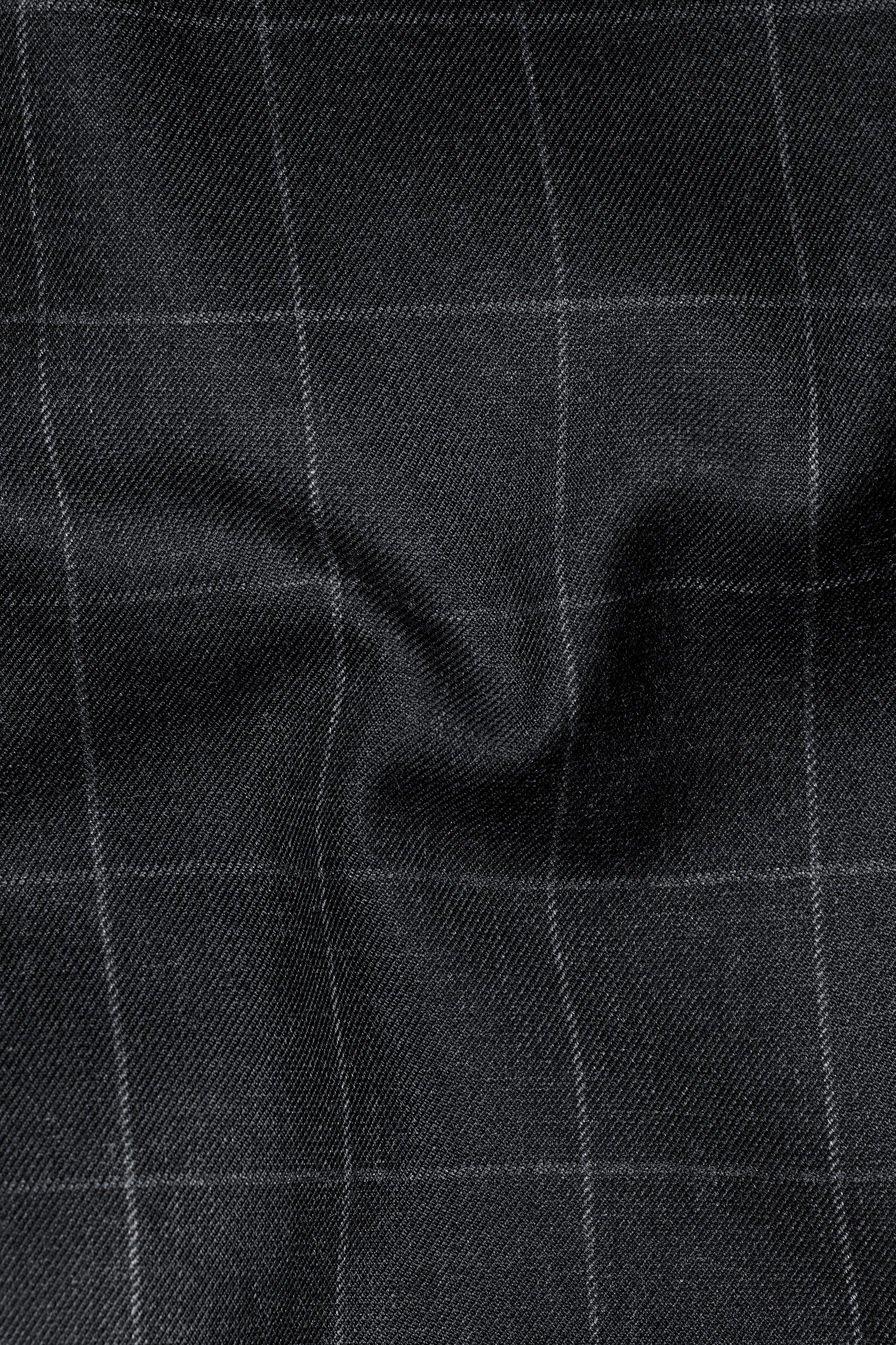 Charcoal Gray Windowpane Pants