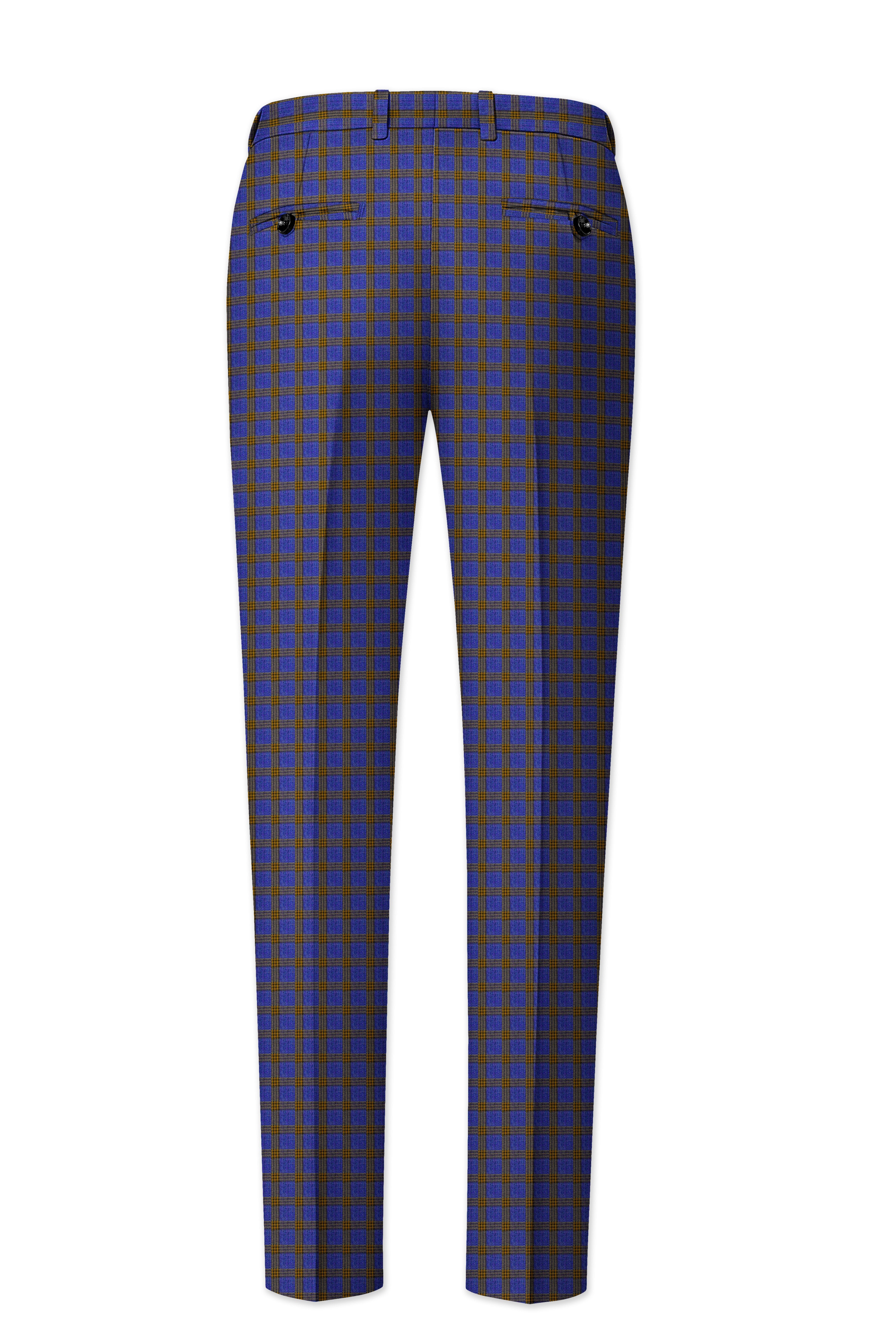 Twilight Blue with Alpine Brown Plaid Pants