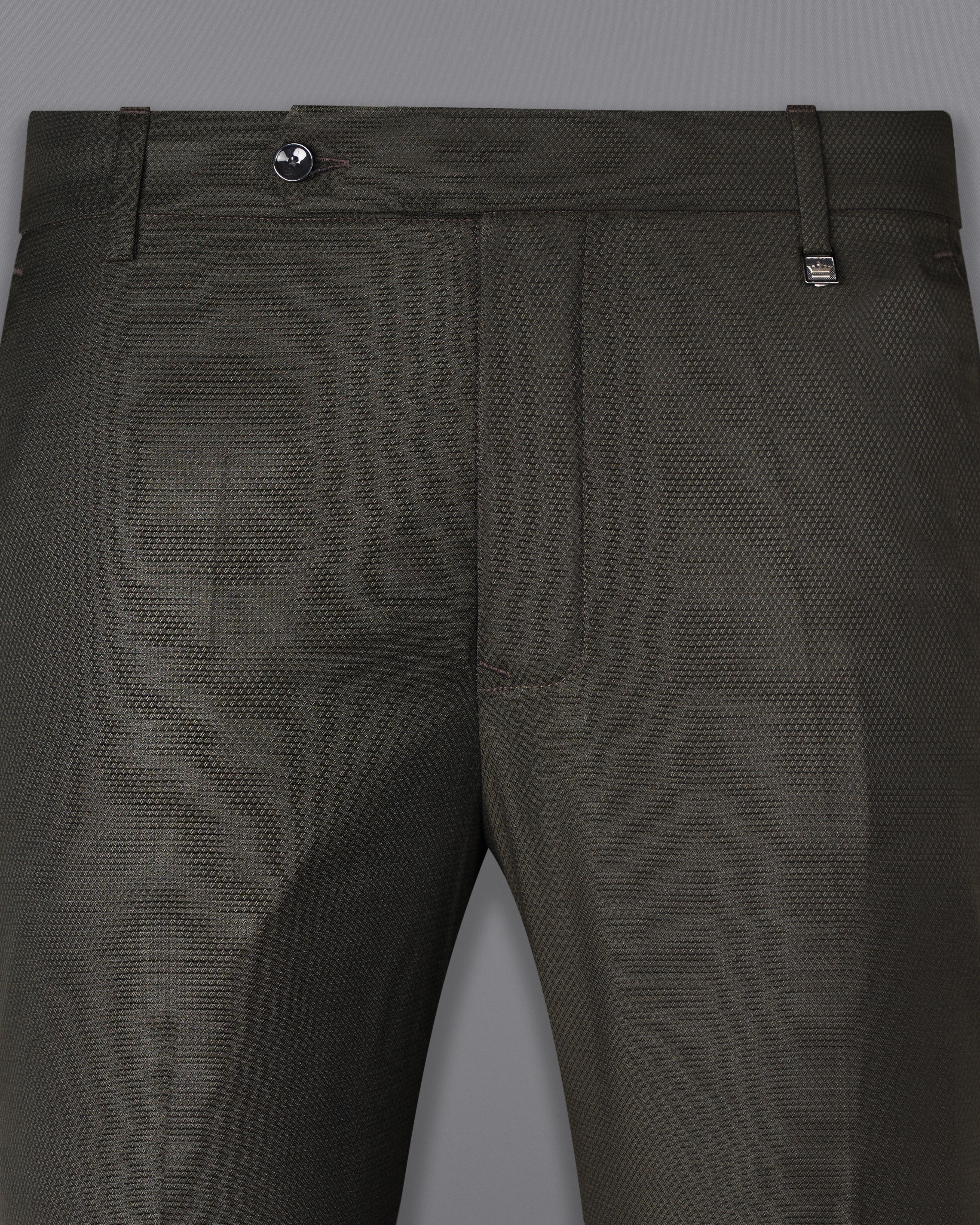 Merline Dark Brown Dobby Textured Pant T2714-28, T2714-30, T2714-32, T2714-34, T2714-36, T2714-38, T2714-40, T2714-42, T2714-44