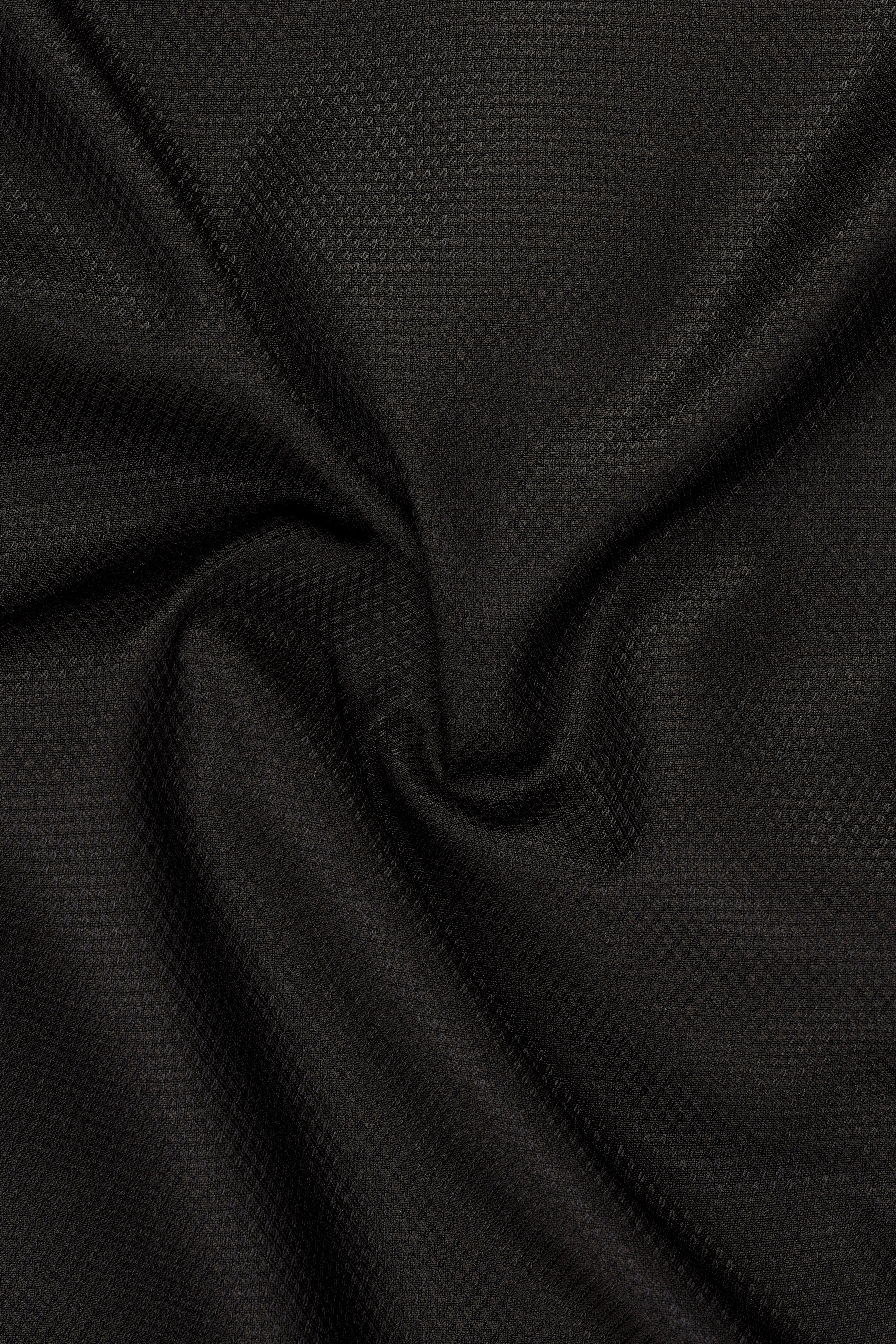 Merline Dark Brown Dobby Textured Pant