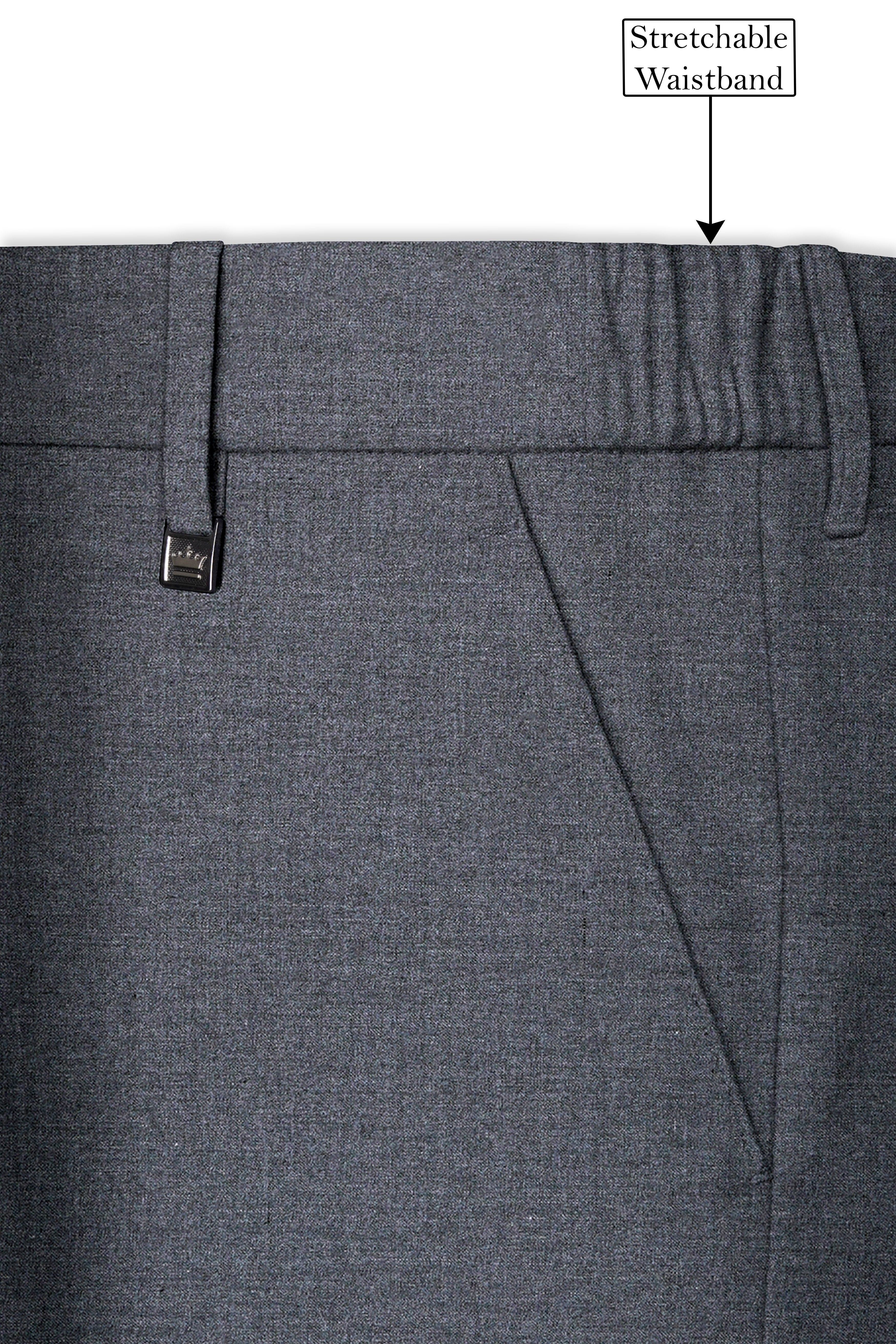 Fuscous Gray Wool Rich Pant