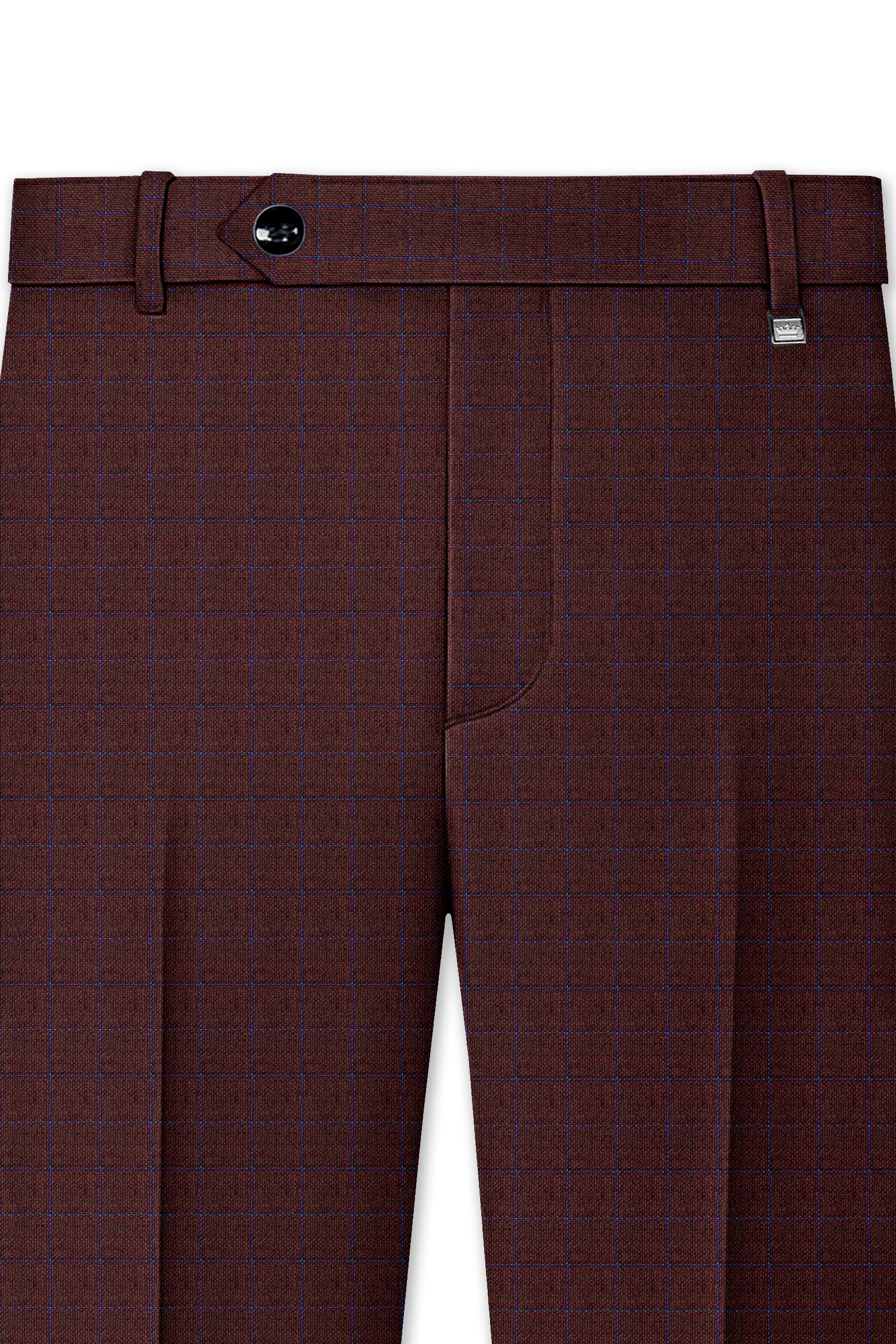 Thunder Brown Wool Rich Pant