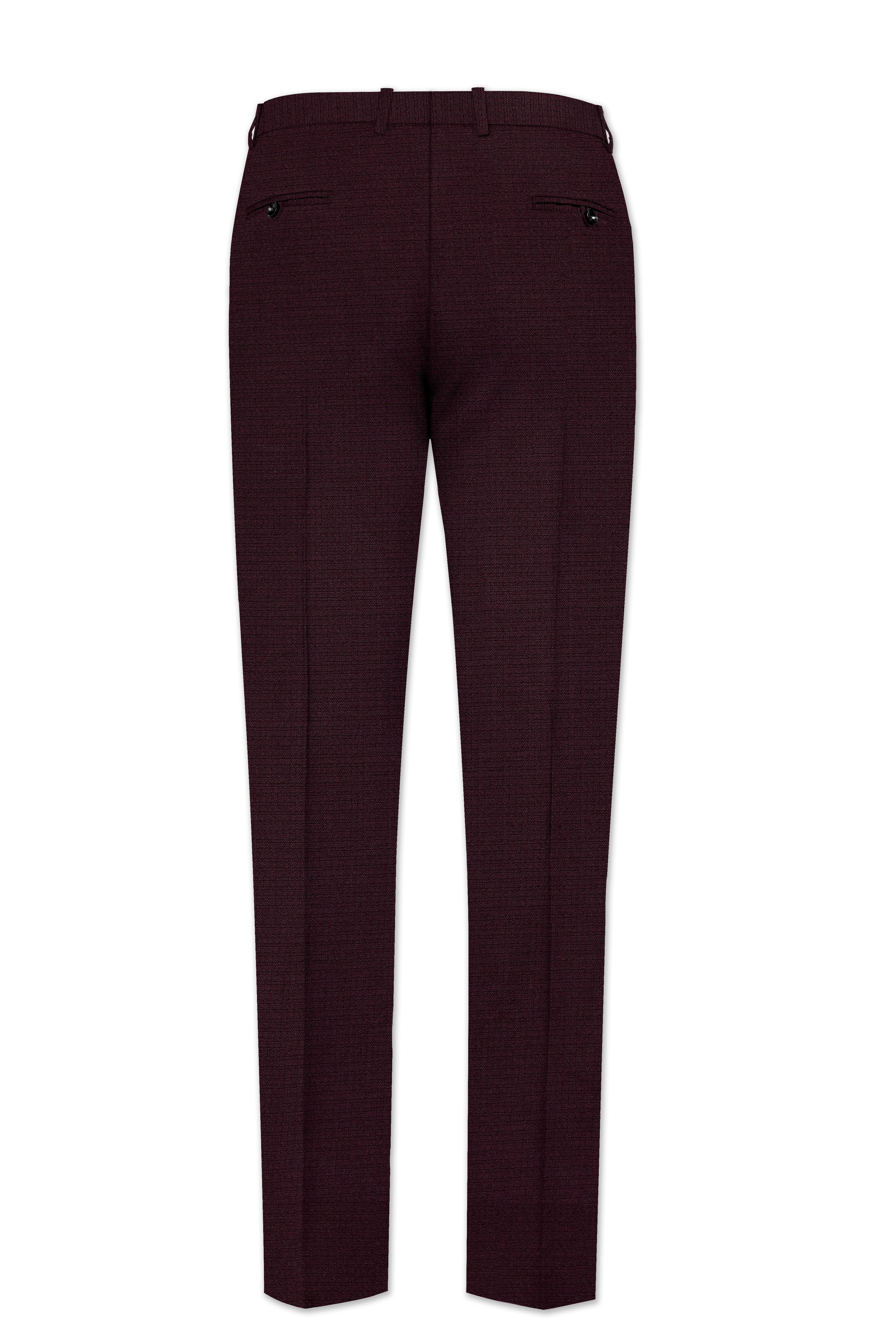 Eclipse Maroon Wool Rich  Pant