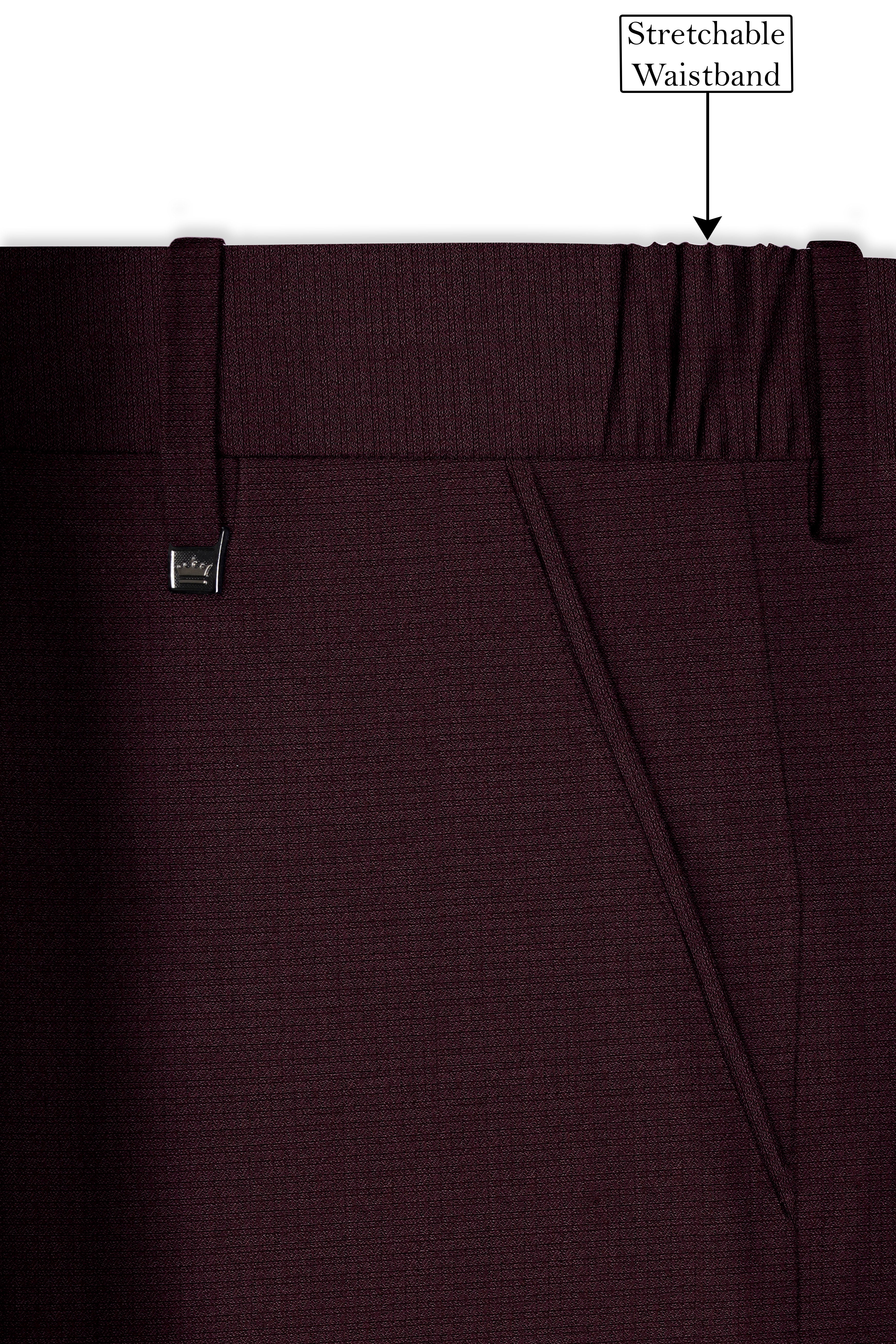 Eclipse Maroon Wool Rich  Pant