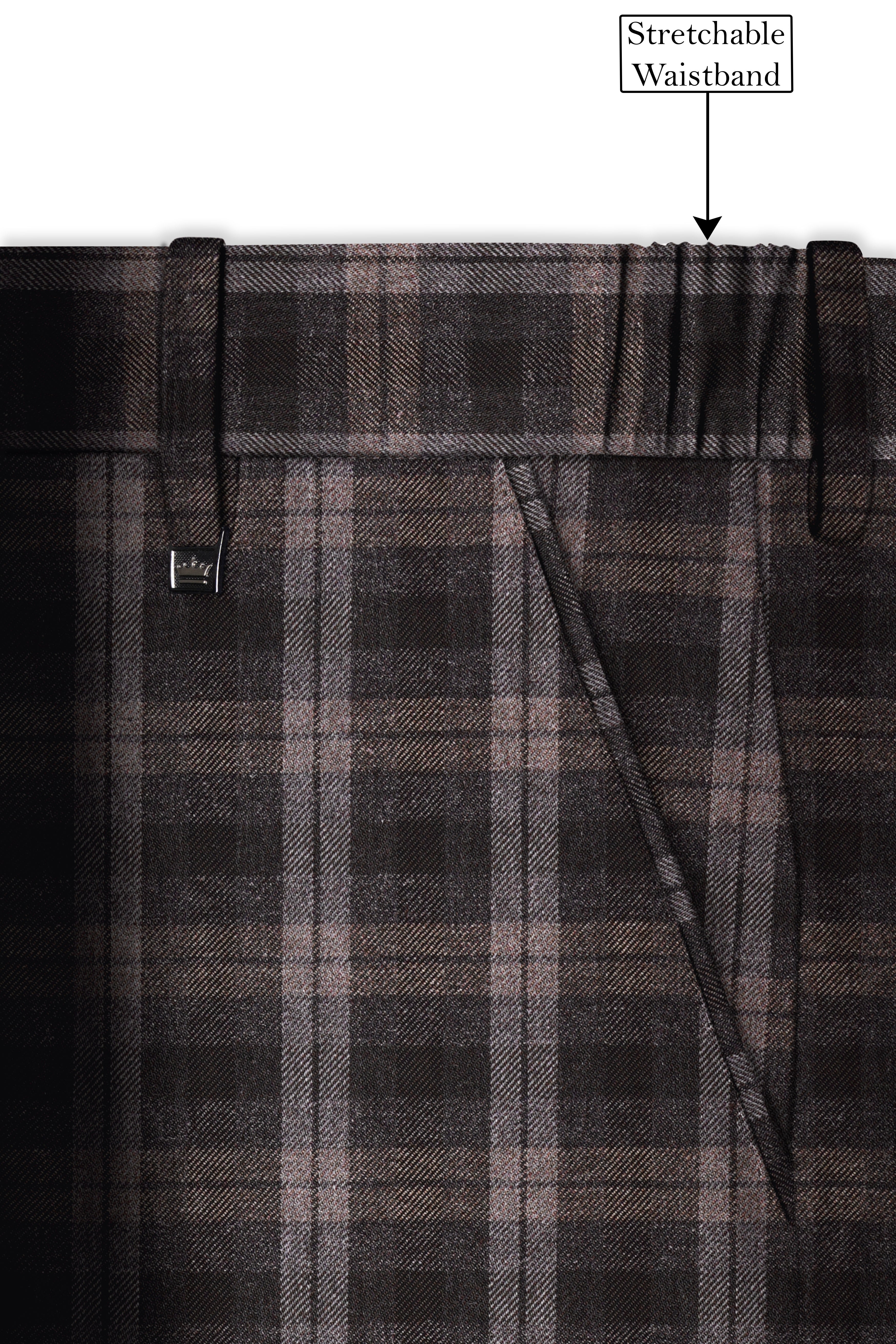 Dorado Brown Plaid Tweed Pant