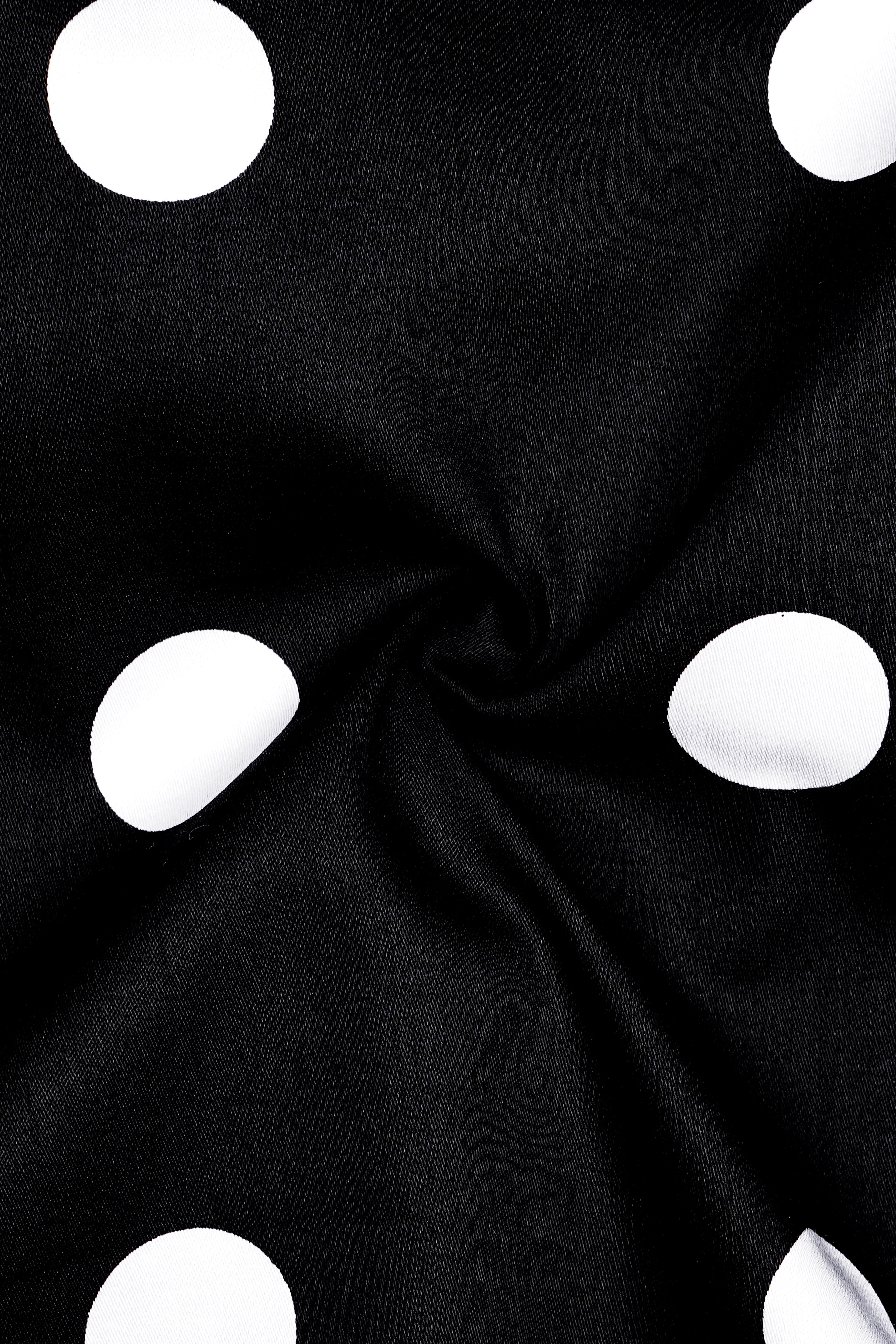 Jade Black with White Polka Dots Premium Cotton Pant