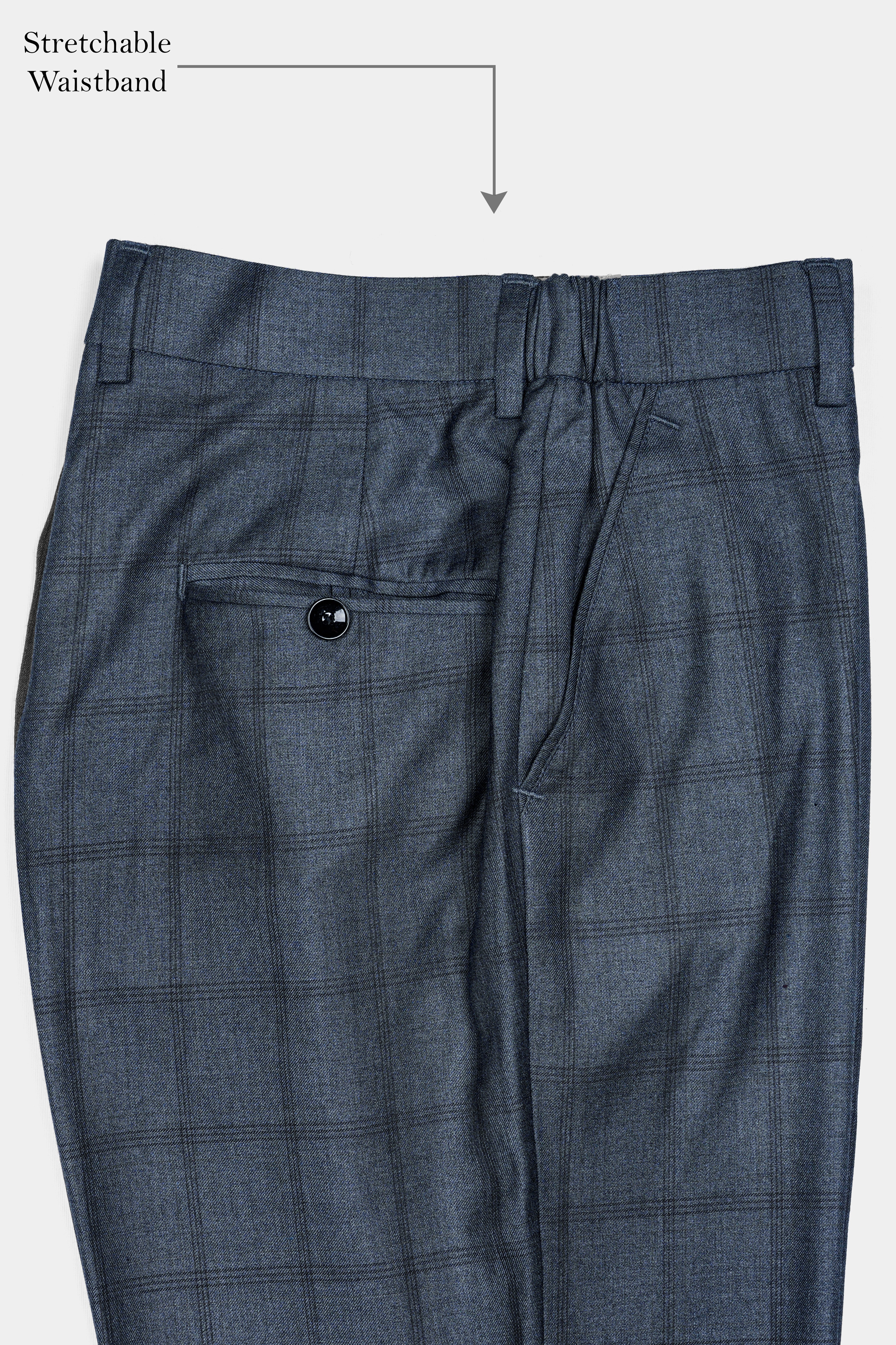 Bayoux Gray Plaid Wool Rich Pant T2906-SW-28, T2906-SW-30, T2906-SW-32, T2906-SW-34, T2906-SW-36, T2906-SW-38, T2906-SW-40, T2906-SW-42, T2906-SW-44