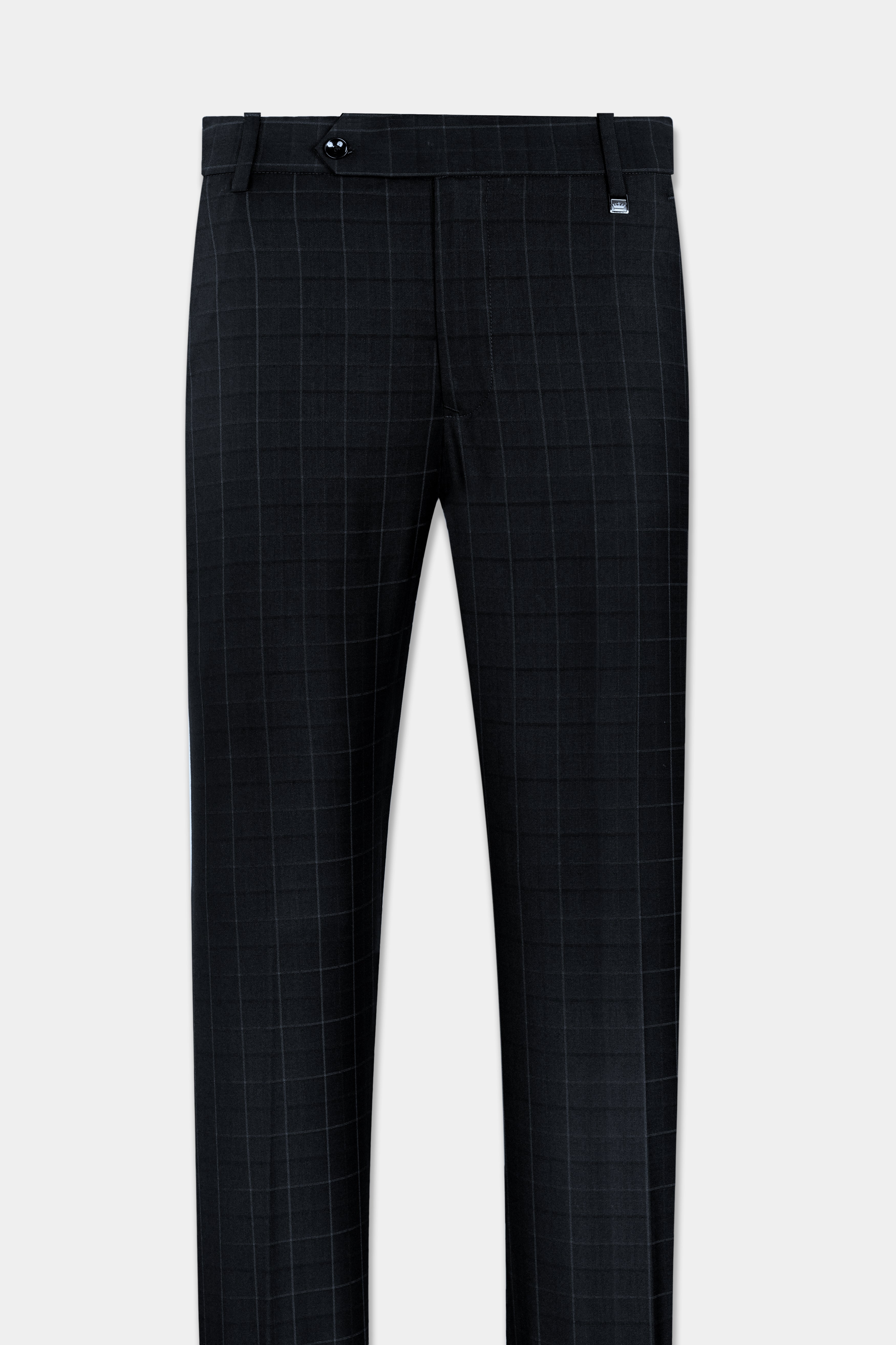 Jade Black Subtle Checkered Wool Rich Pant T2909-SW-28, T2909-SW-30, T2909-SW-32, T2909-SW-34, T2909-SW-36, T2909-SW-38, T2909-SW-40, T2909-SW-42, T2909-SW-44