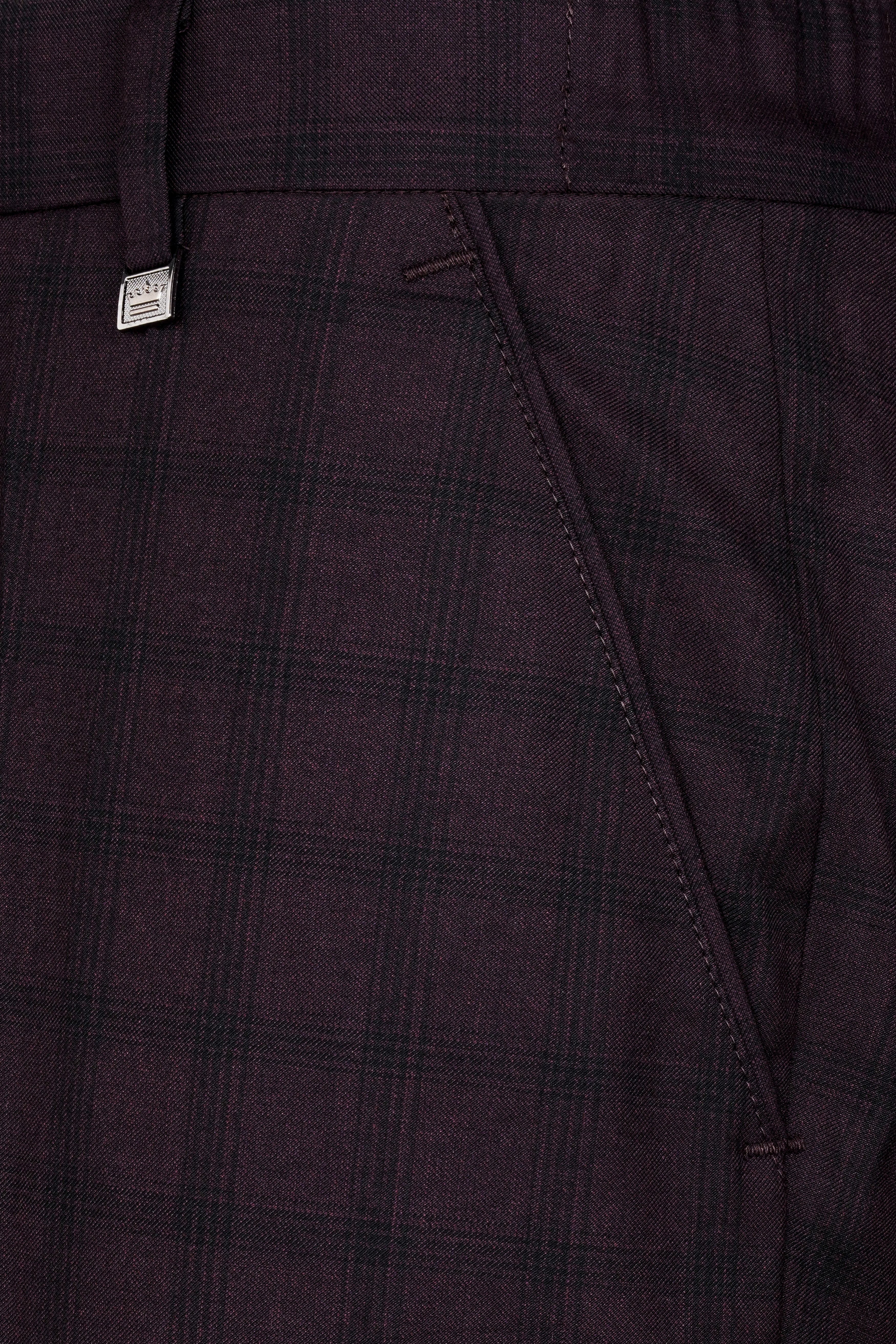 Cinder Purple Checkered Wool Rich Pant T2916-SW-28, T2916-SW-30, T2916-SW-32, T2916-SW-34, T2916-SW-36, T2916-SW-38, T2916-SW-40, T2916-SW-42, T2916-SW-44