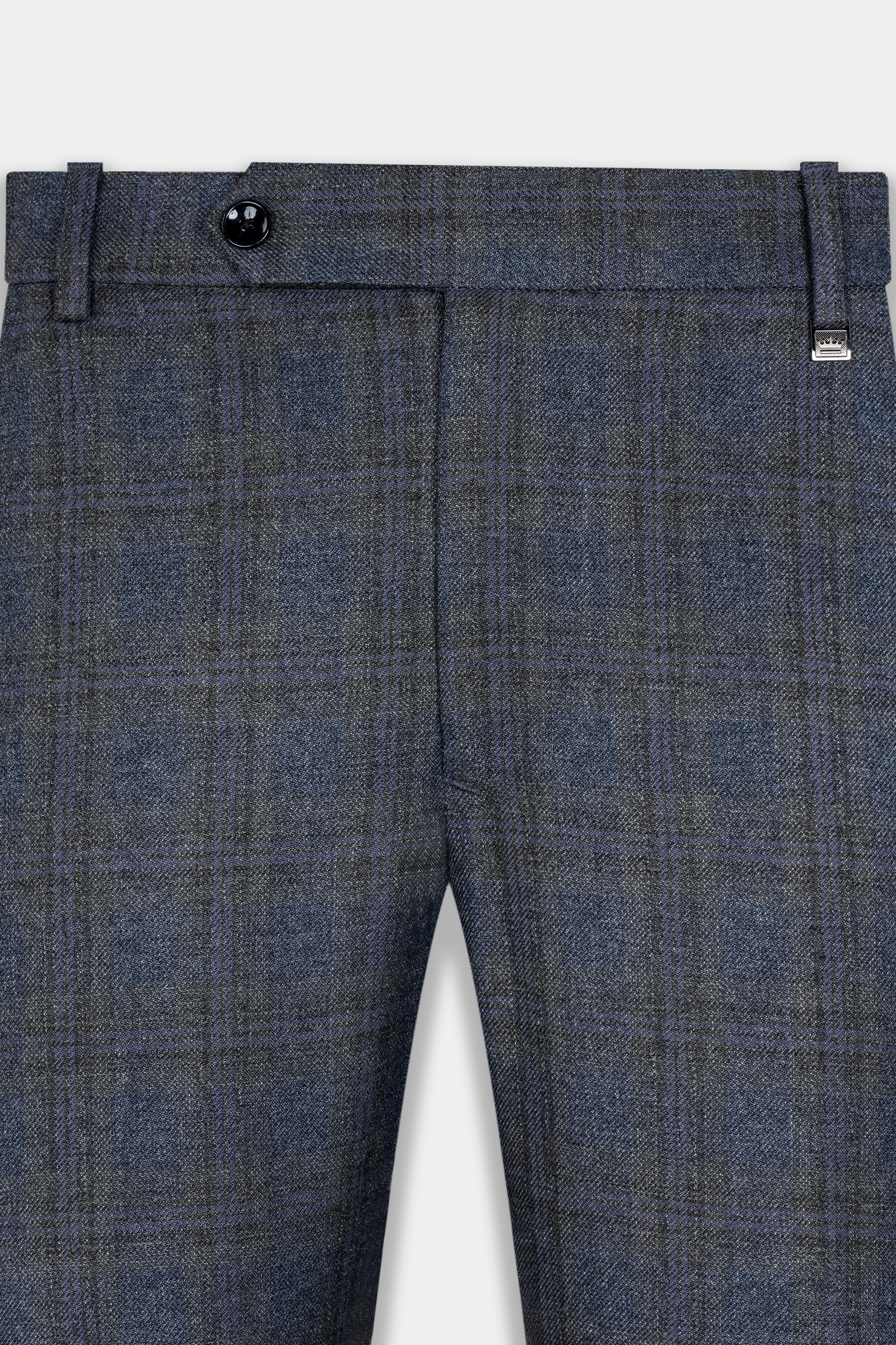 Ebony Clay Blue and Gravel Gray Plaid Tweed Pant T2927-SW-28, T2927-SW-30, T2927-SW-32, T2927-SW-34, T2927-SW-36, T2927-SW-38, T2927-SW-40, T2927-SW-42, T2927-SW-44