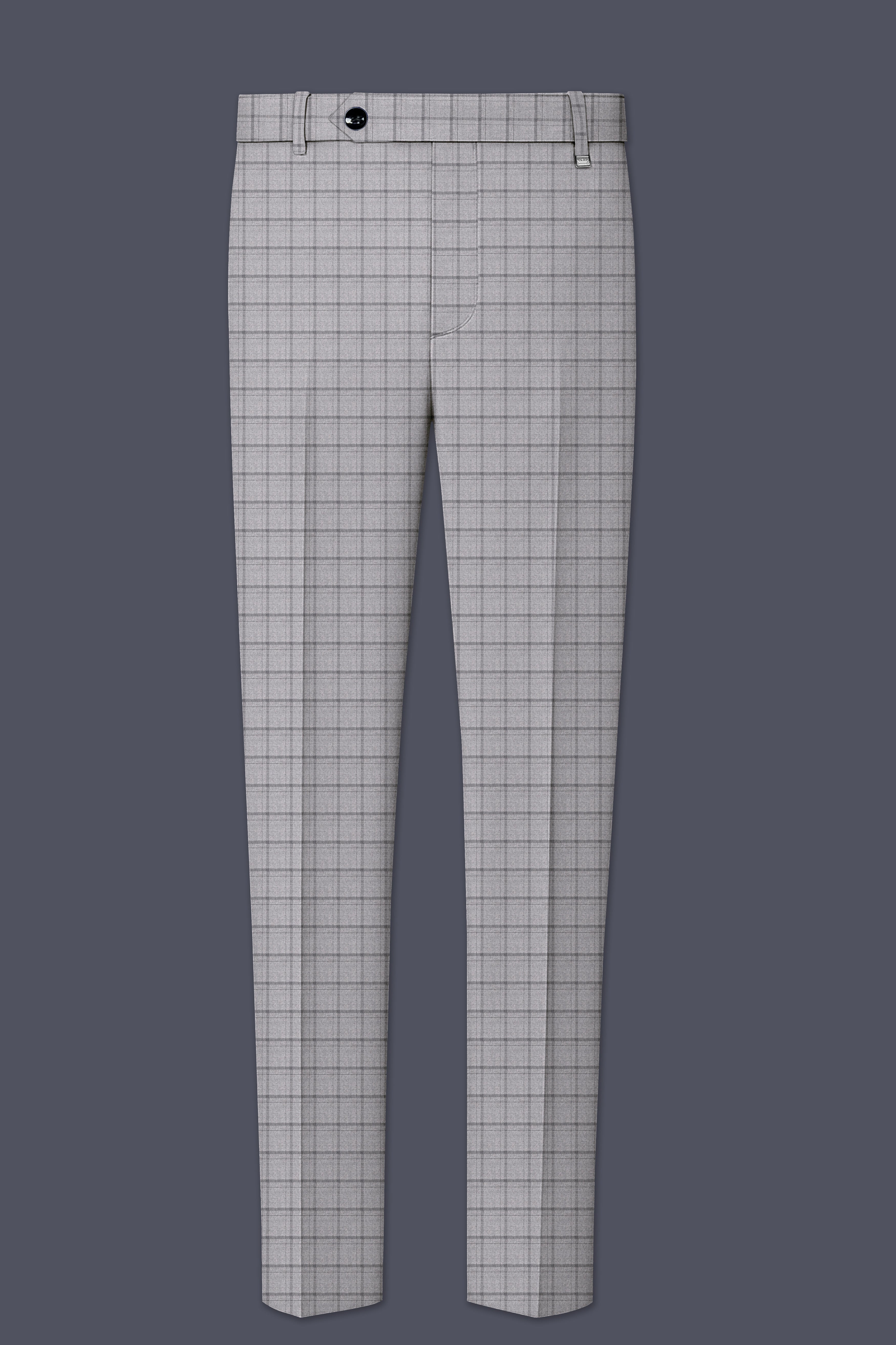 Boulder Gray Checkered Wool Rich Pant