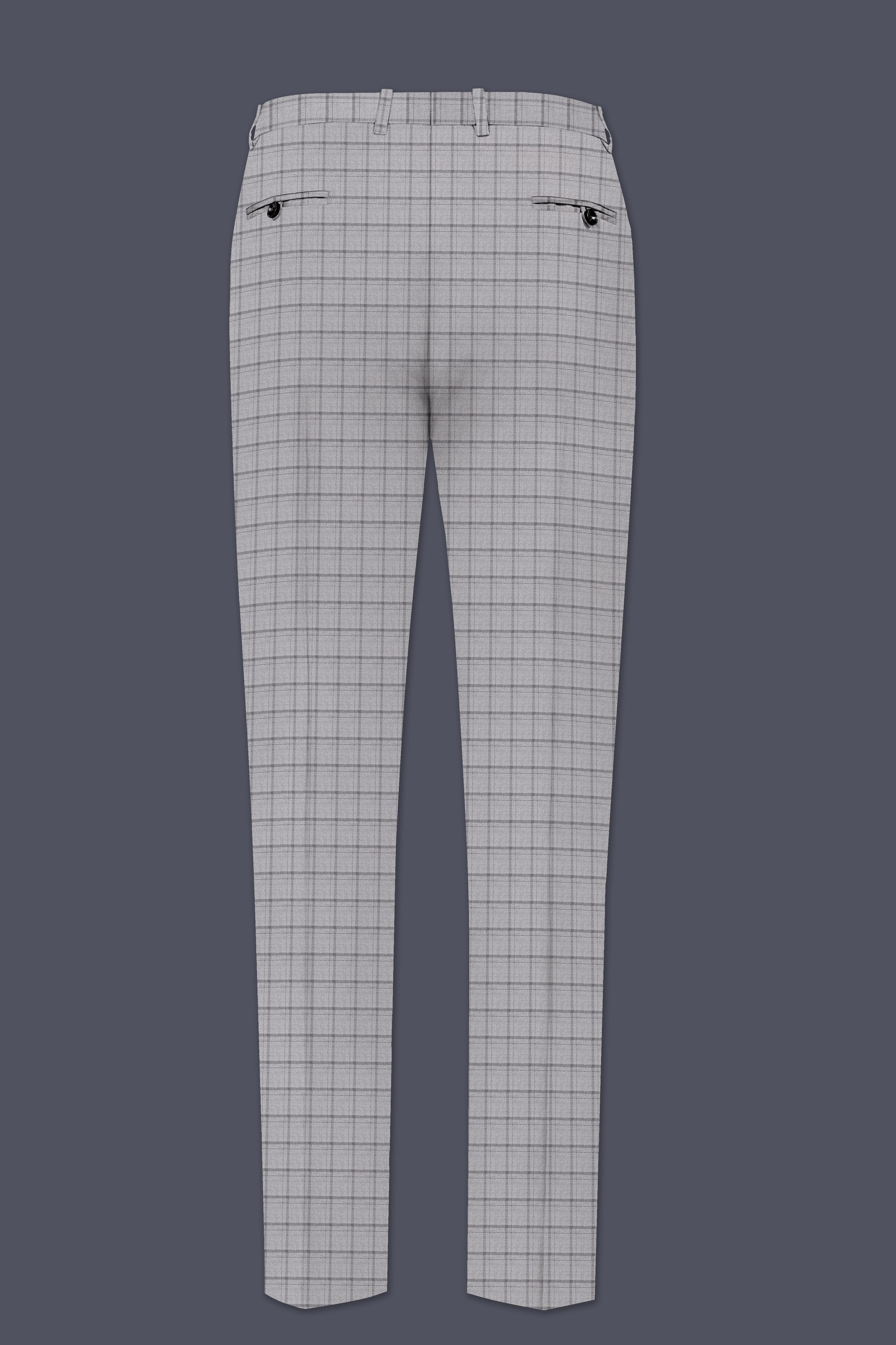 Boulder Gray Checkered Wool Rich Pant